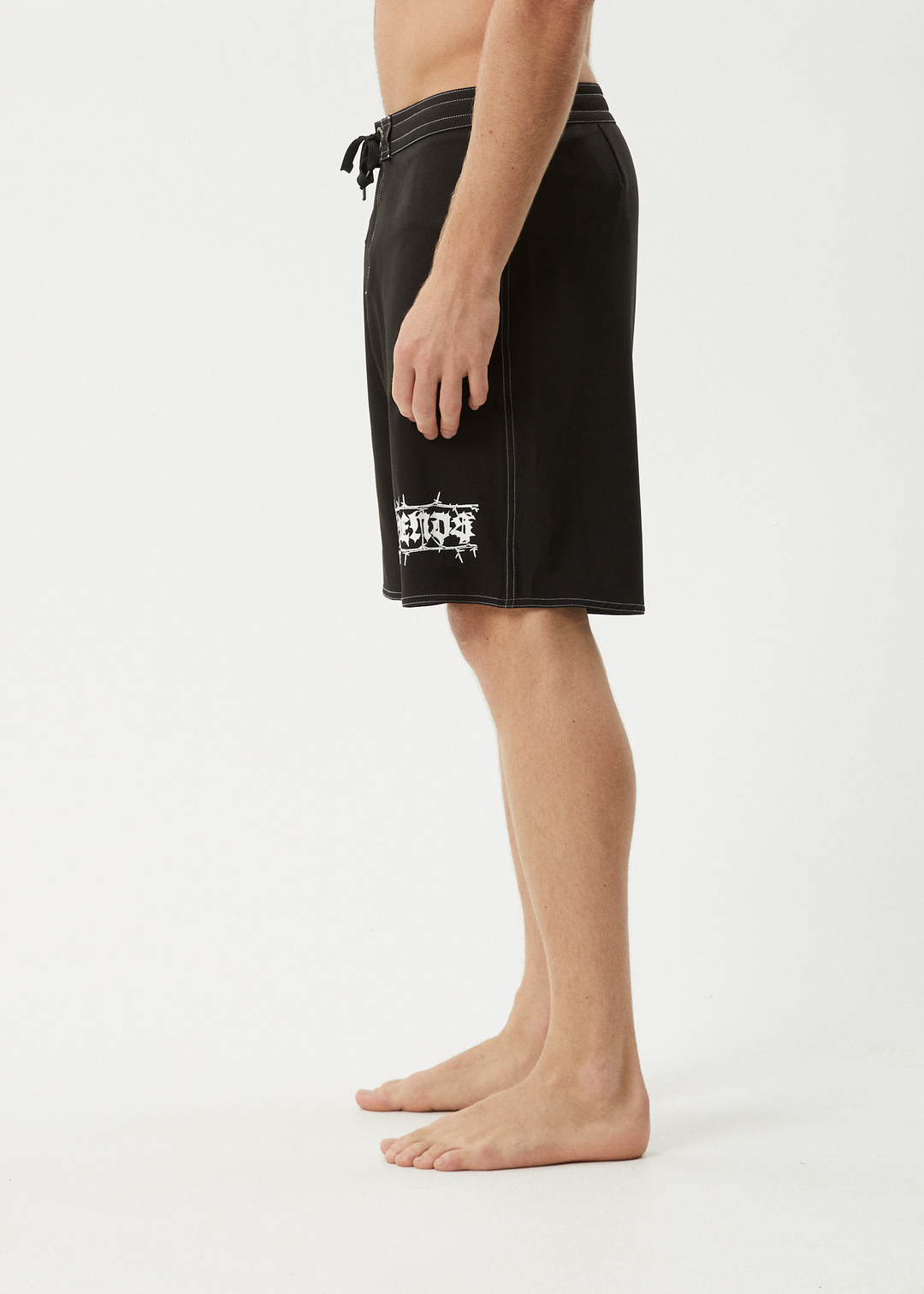 AFENDS Mens Thorny - Surf Related Boardshorts 20" - BLACK 