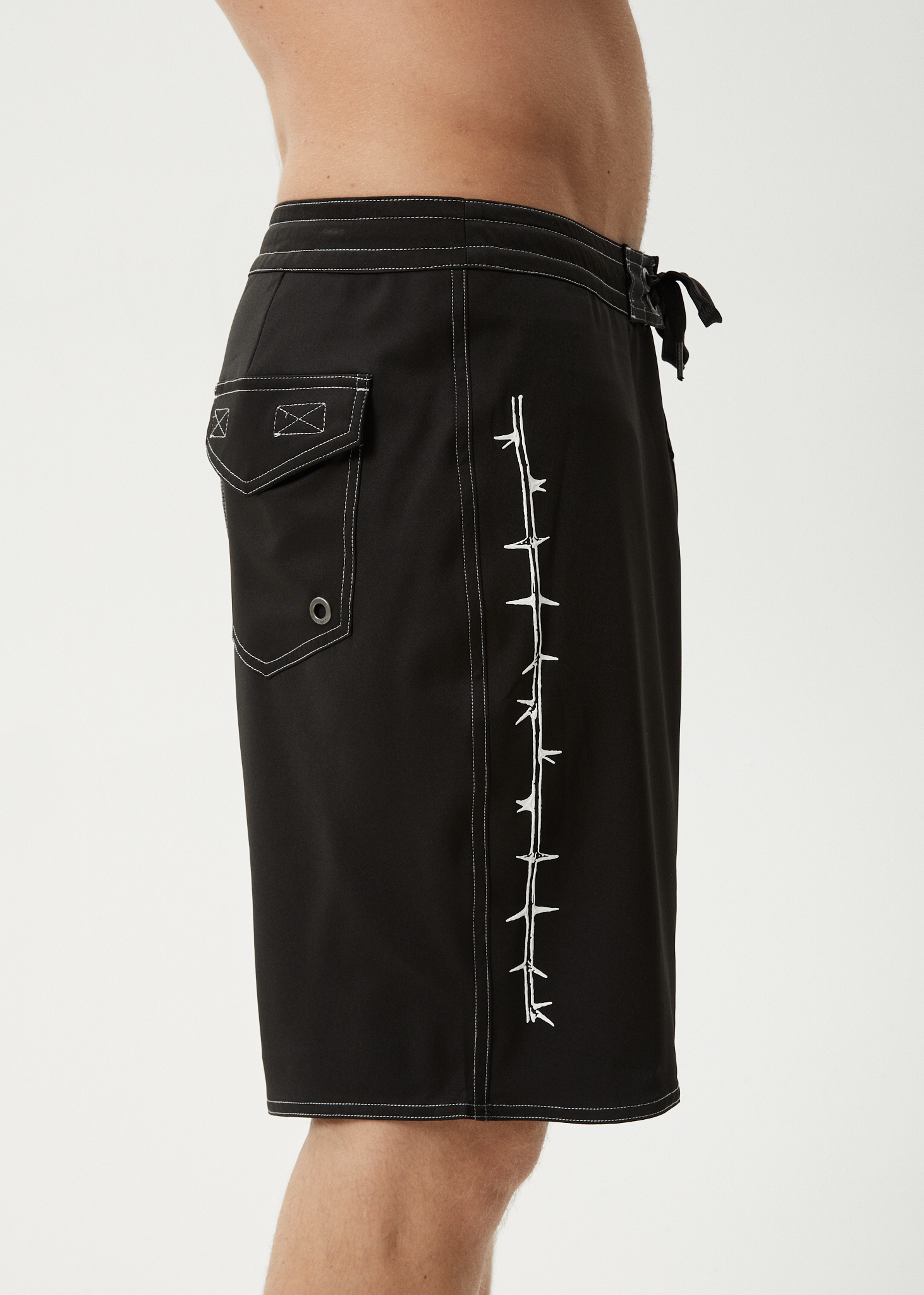 AFENDS Mens Thorny - Surf Related Boardshort 20" - Black