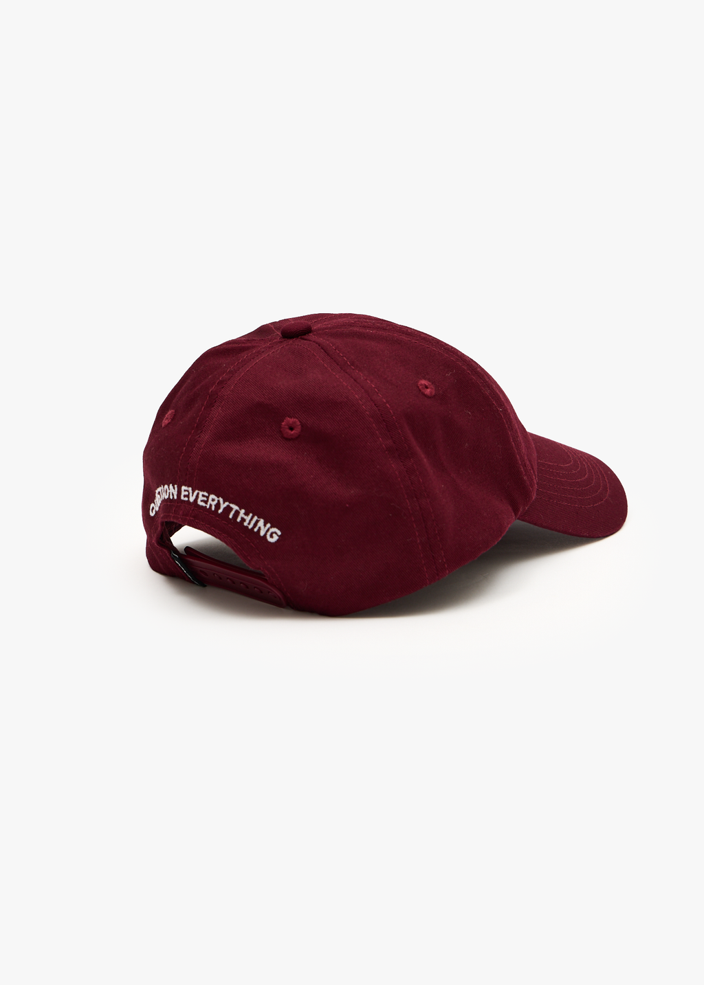 AFENDS Mens Burnin - Recycled Six Panel Cap - Burgundy
