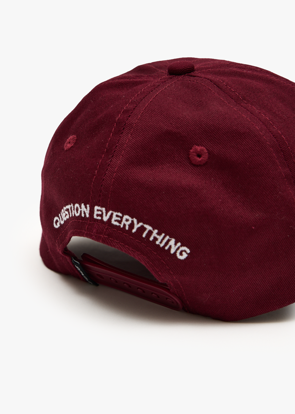 AFENDS Mens Burnin - Recycled Six Panel Cap - Burgundy