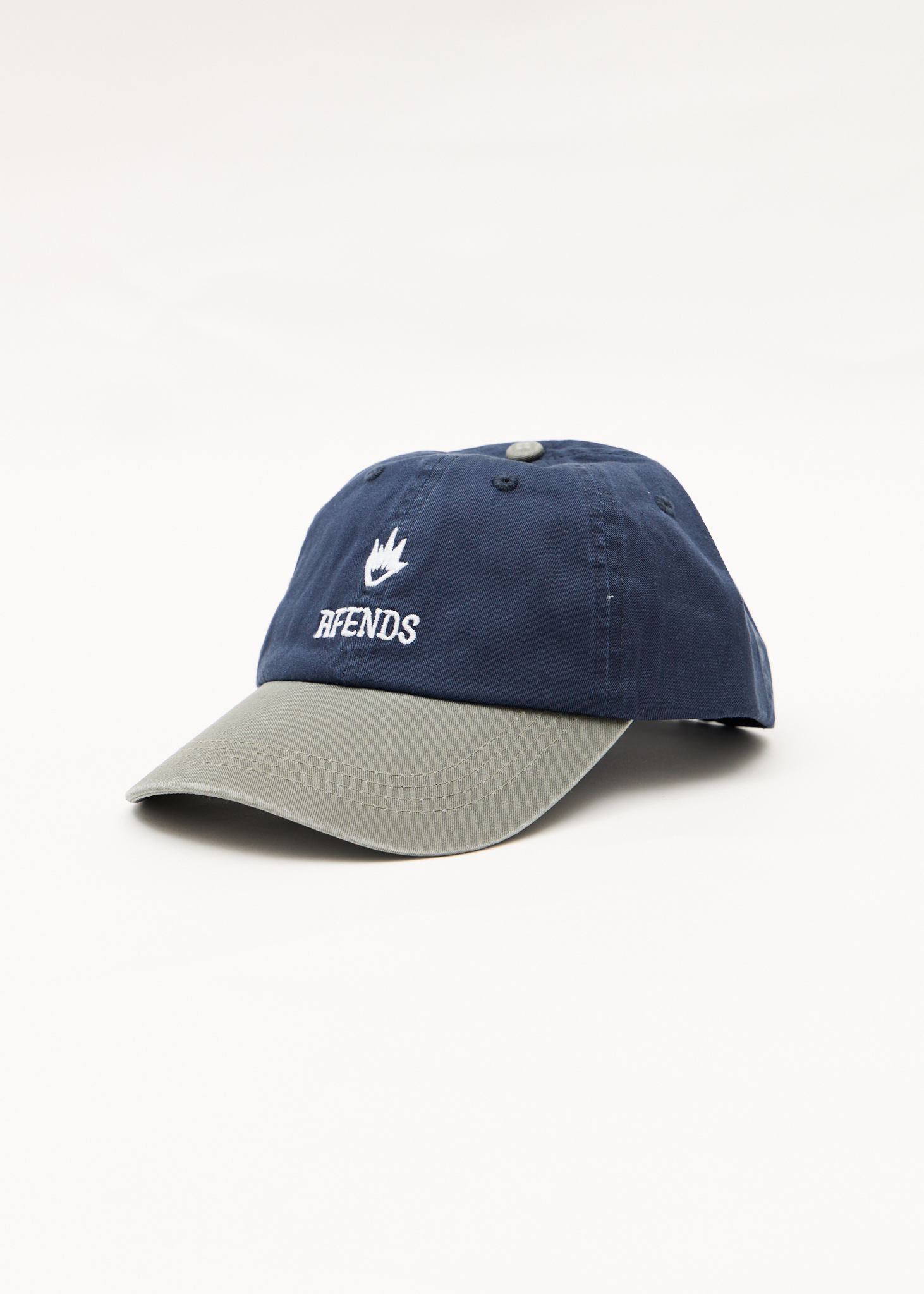 AFENDS Mens Burnin - Six Panel Cap - Deep Sea / Sycmore