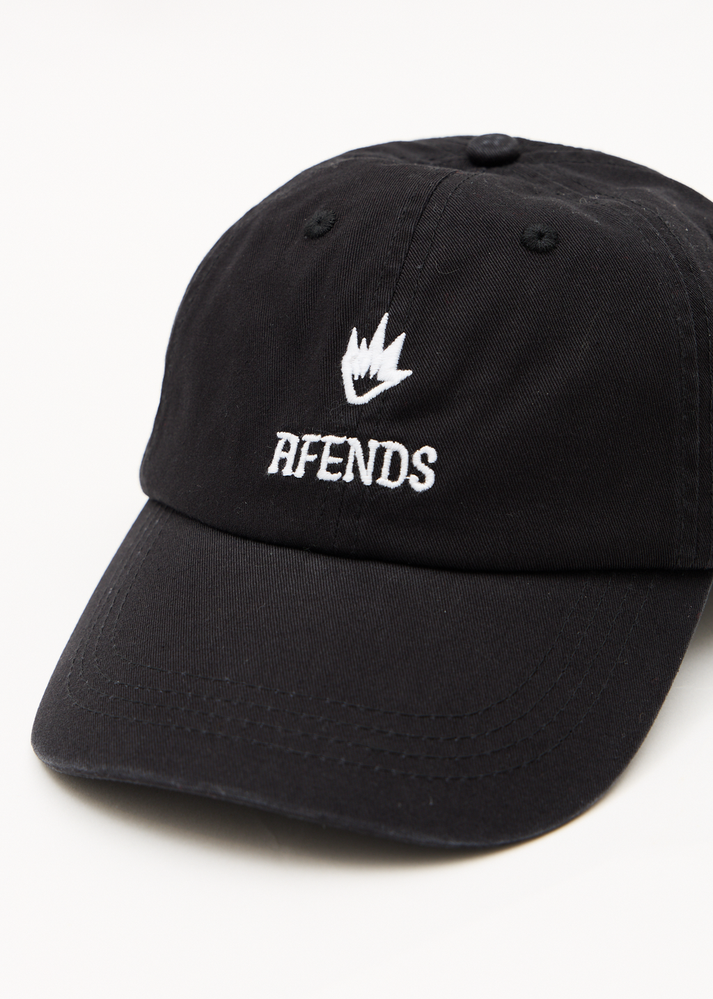 AFENDS Mens Burnin - Six Panel Cap - Stone Black