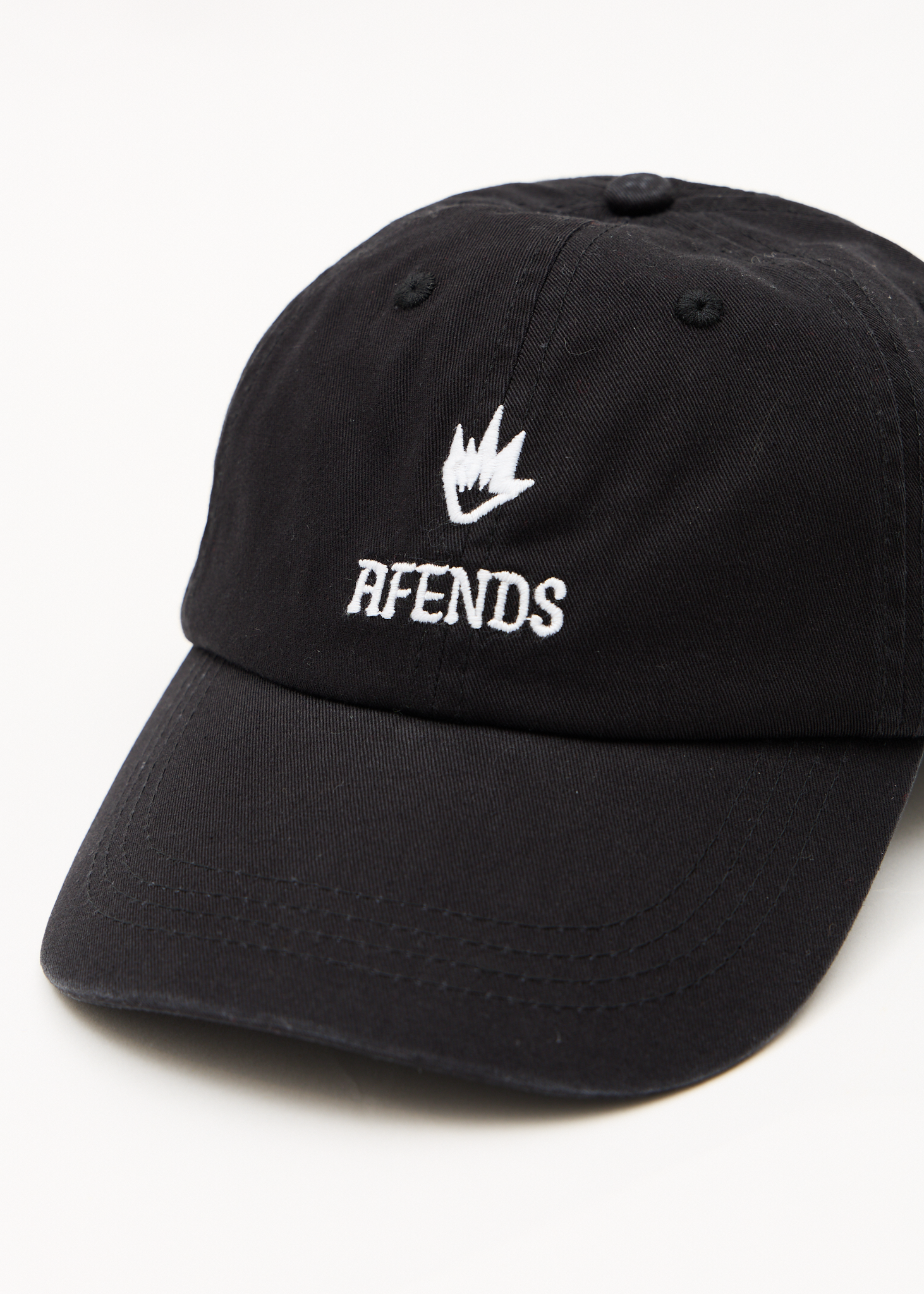 AFENDS Mens Burnin - Six Panel Cap - Stone Black