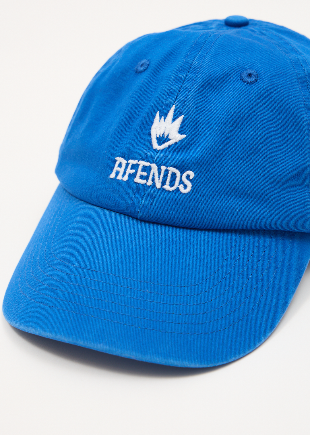 AFENDS Mens Burnin - Six Panel Cap - Washed Marina