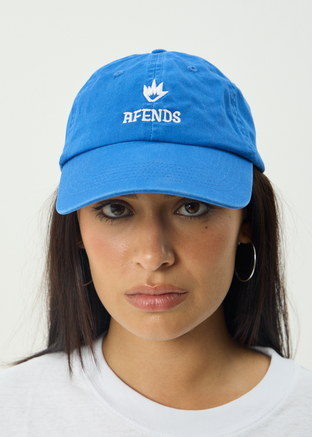 AFENDS Mens Burnin - Six Panel Cap - Washed Marina