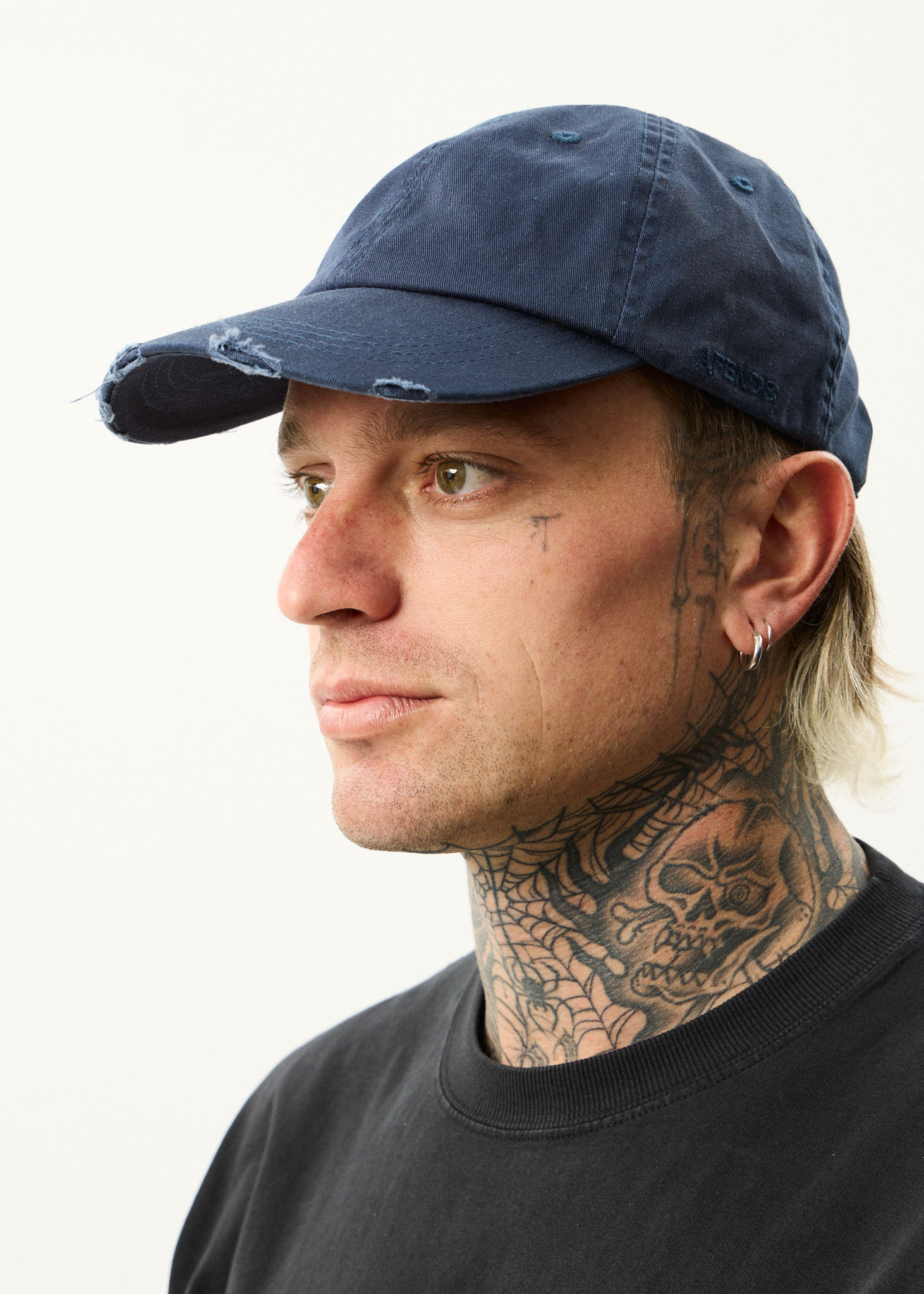 AFENDS Mens Genesis - Six Panel Cap - Washed Deep Sea