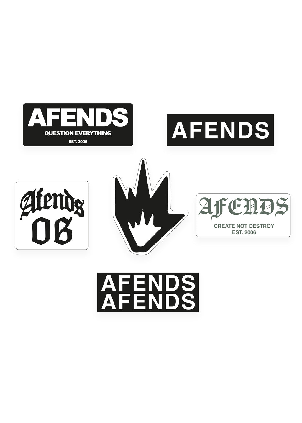 AFENDS Mens Afends - Sticker Pack - Multi