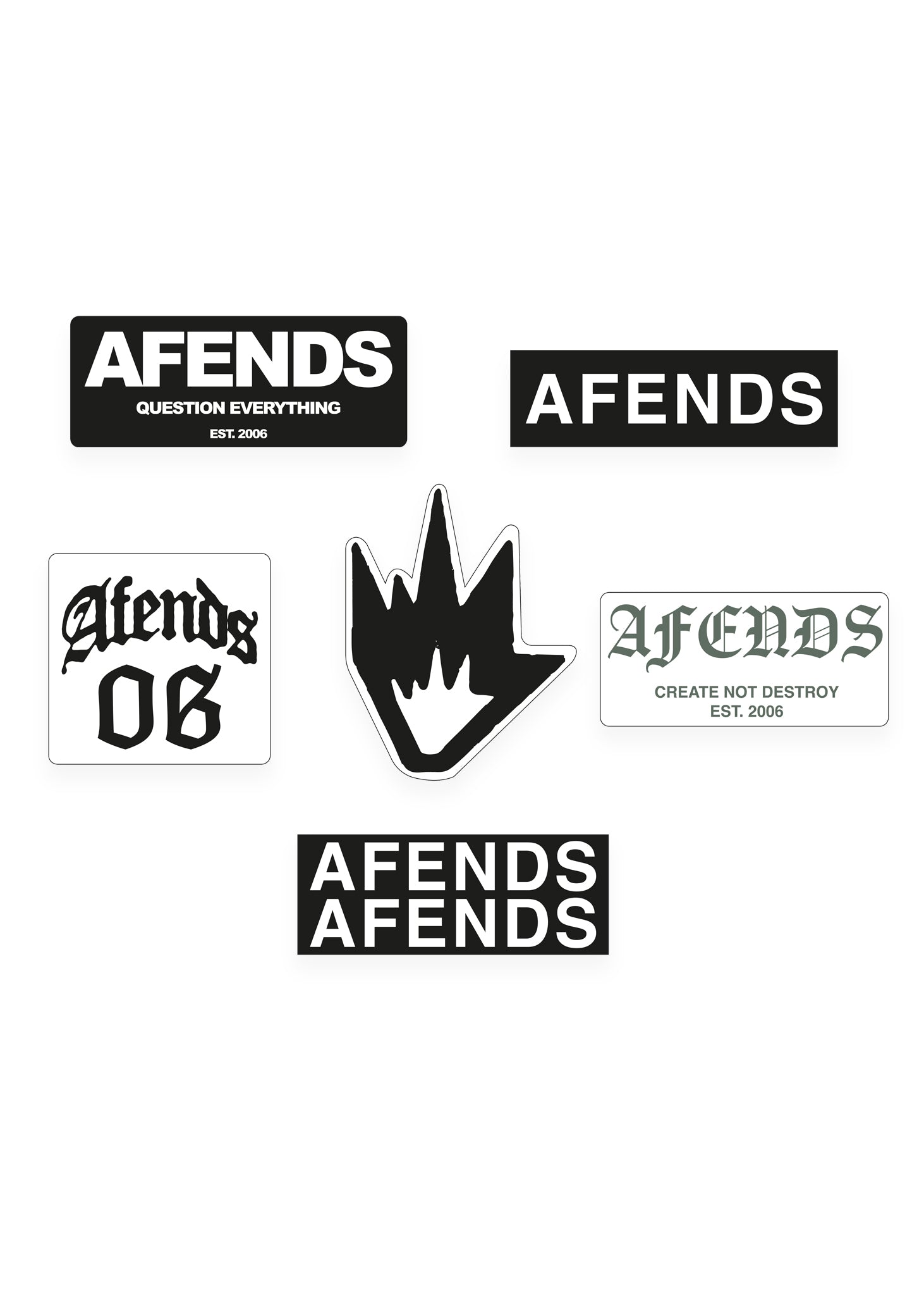 AFENDS Mens Afends - Sticker Pack - Multi