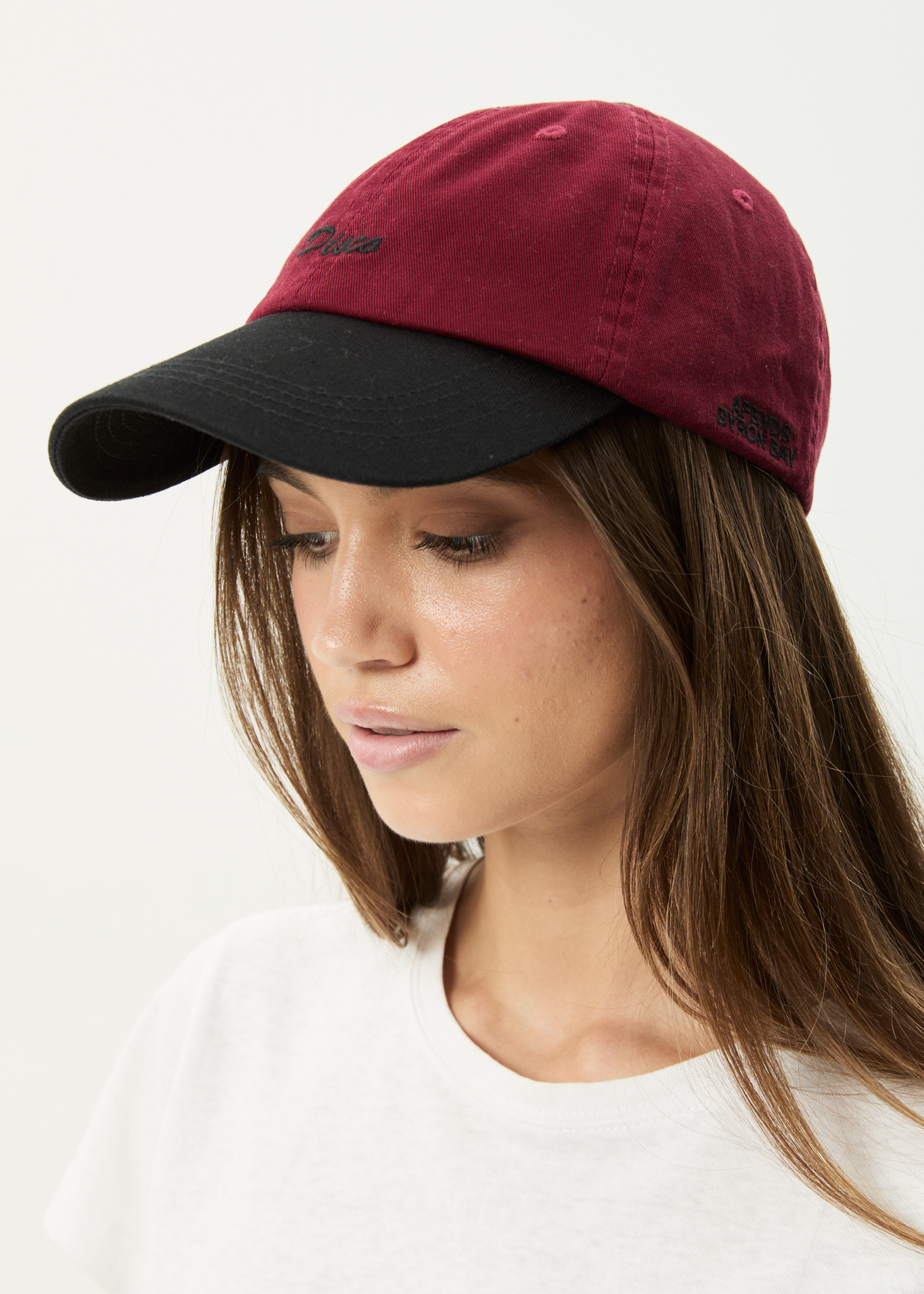 AFENDS Womens Disco - Panelled Cap - Burgundy