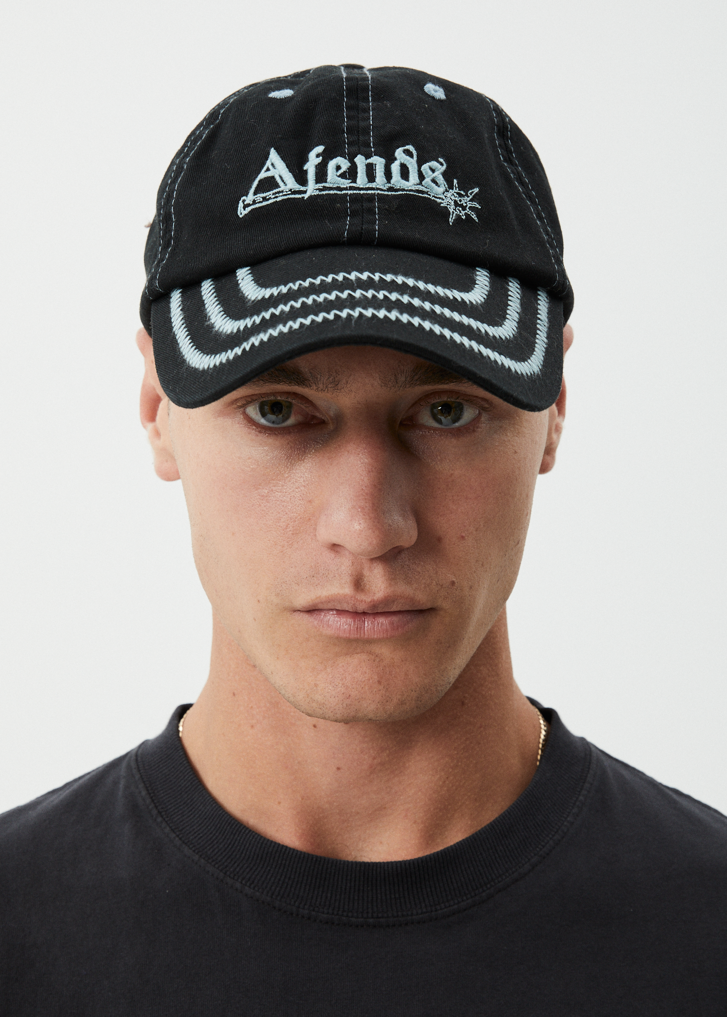 AFENDS Mens Mace - Six Panel Cap - Black
