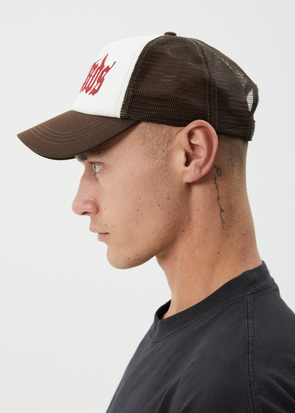 AFENDS Mens Sun Bite - Trucker Cap - Coffee