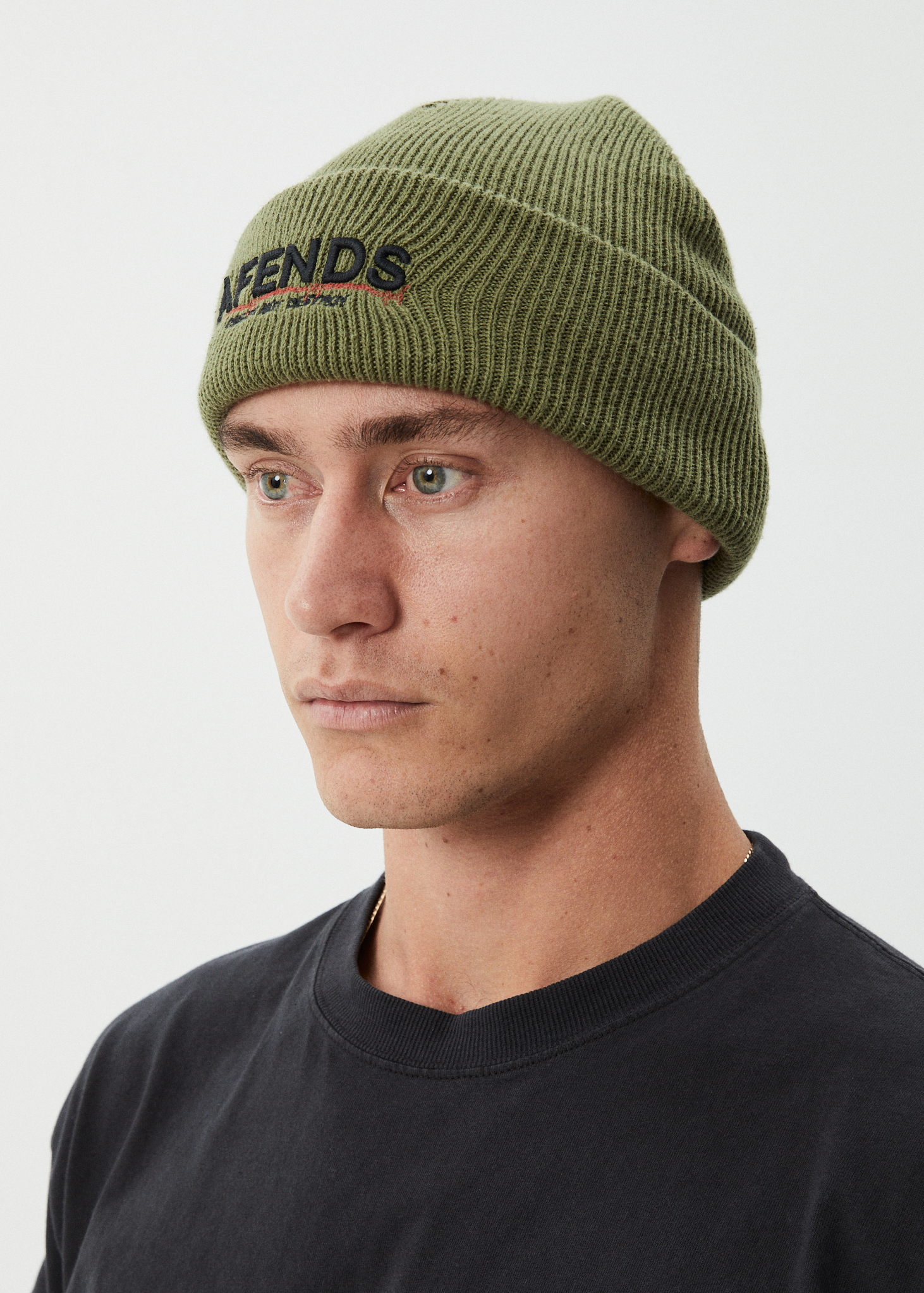 AFENDS Mens Wired - Beanie - Oil Green