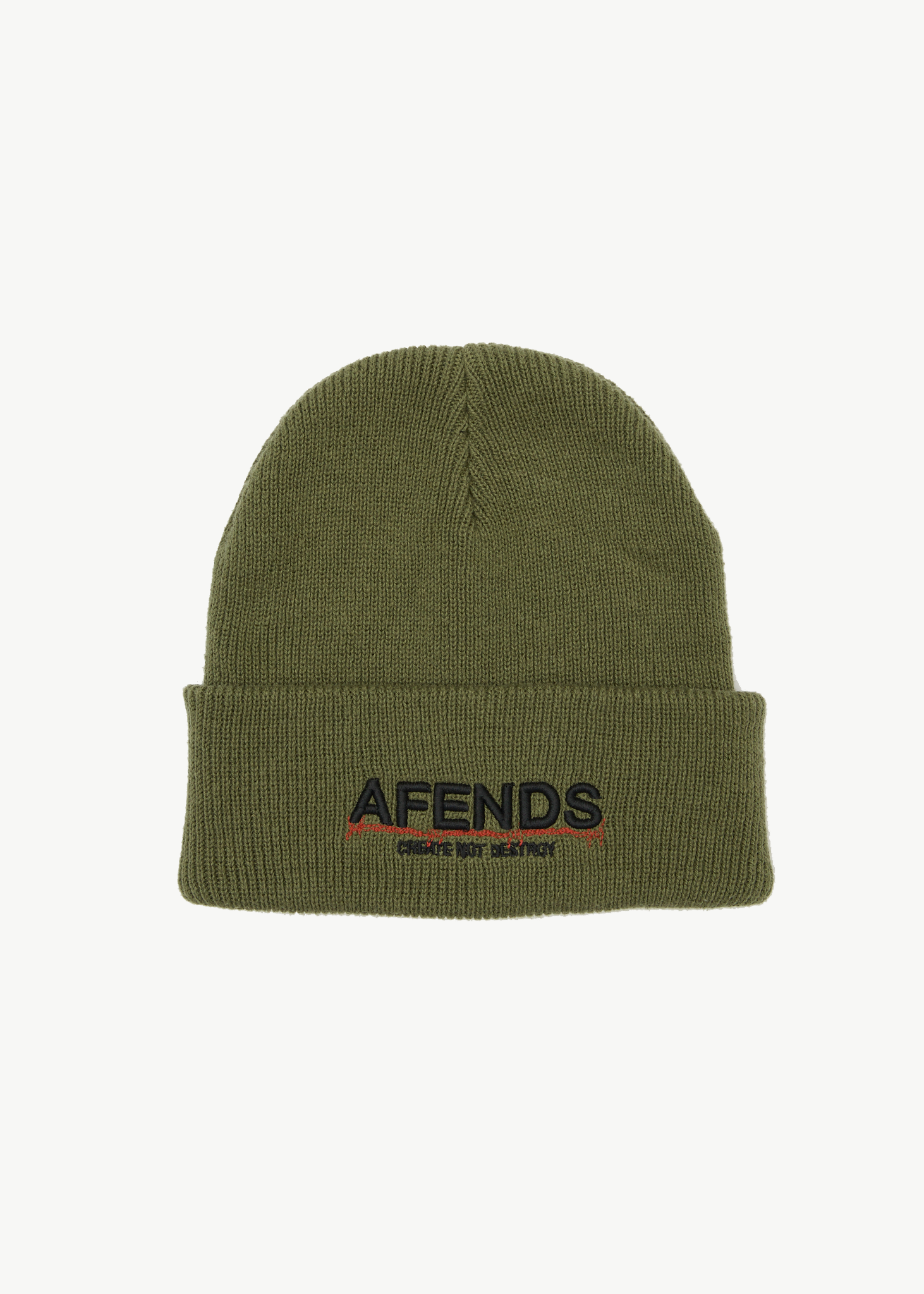 AFENDS Mens Wired - Beanie - Oil Green