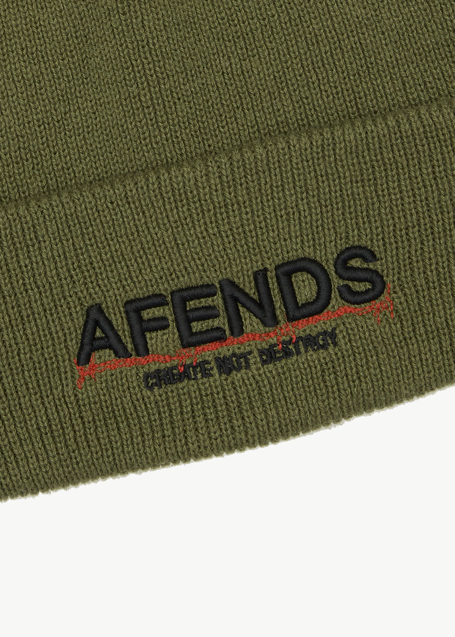 AFENDS Mens Wired - Beanie - Oil Green