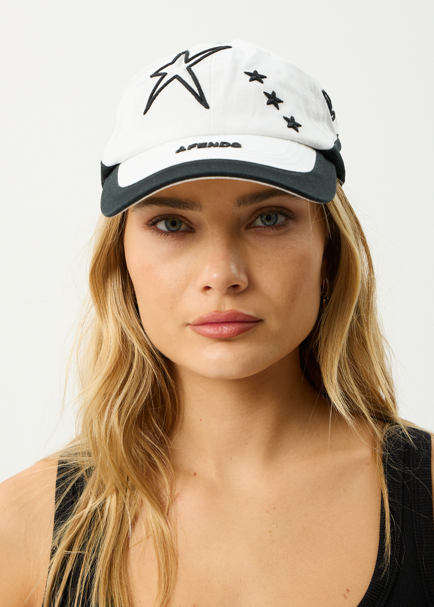 AFENDS Womens Games - Panelled Cap - White / Black