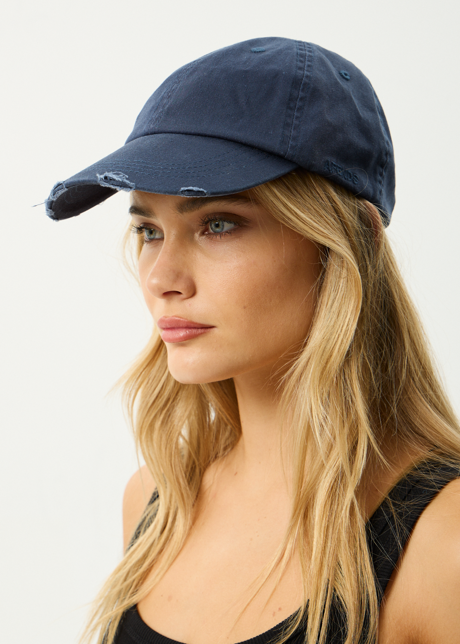 AFENDS Mens Genesis - Six Panel Cap - Washed Deep Sea