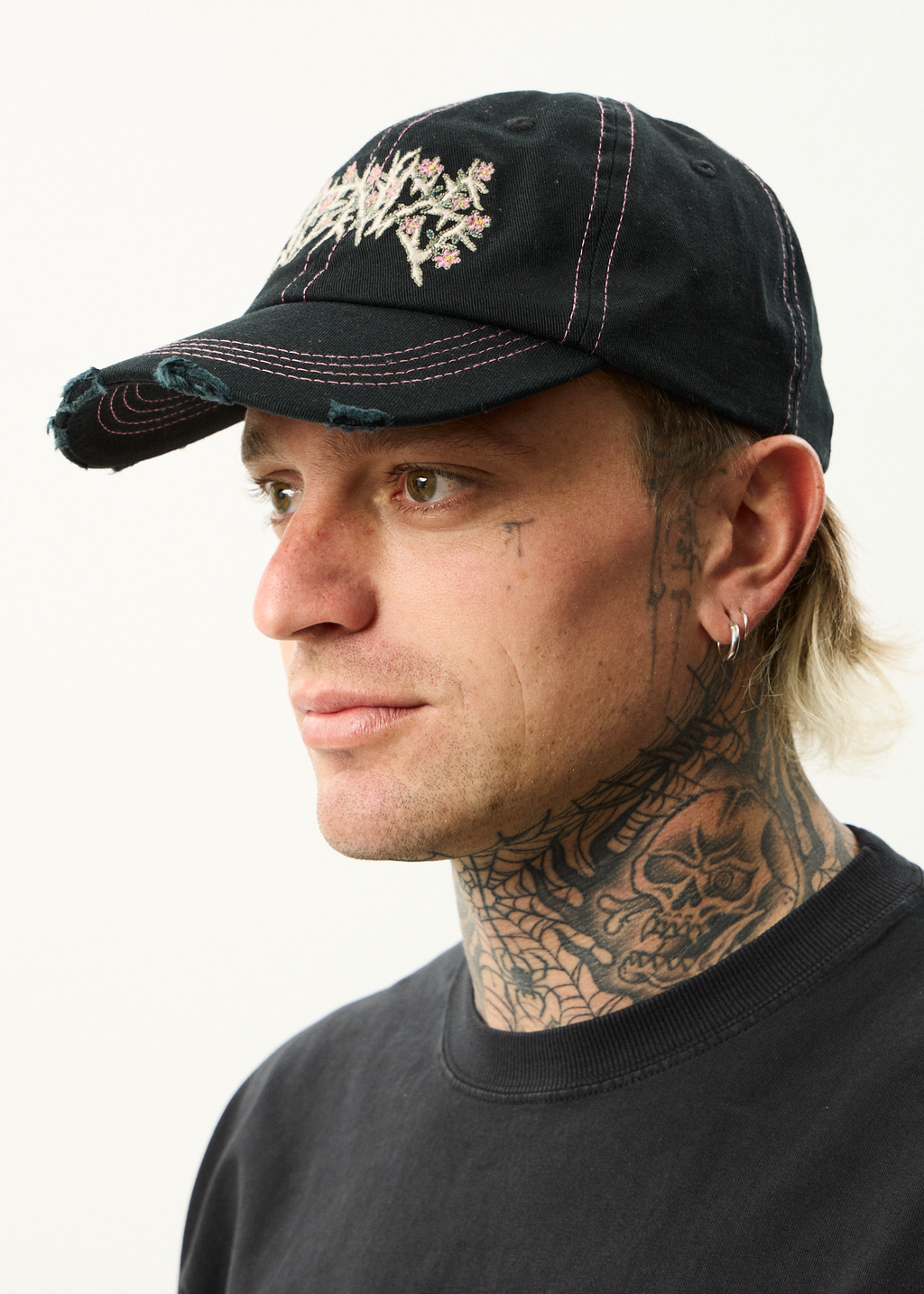 AFENDS Mens Heavy Petal - Five Panel Cap - Black