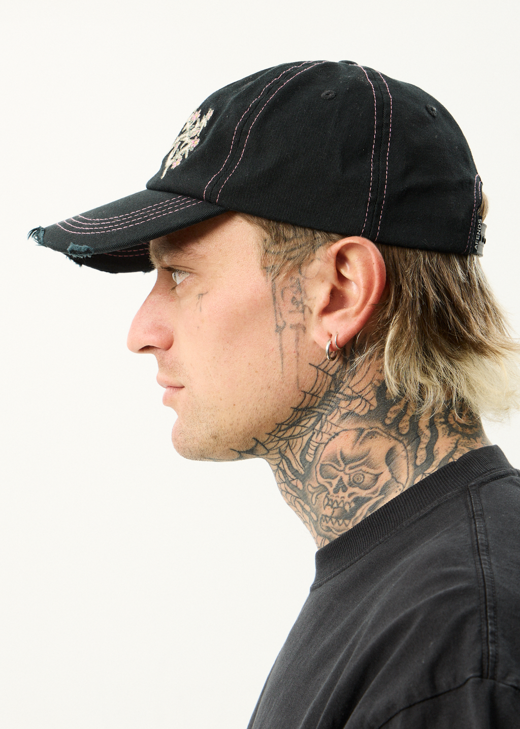 AFENDS Mens Heavy Petal - Five Panel Cap - Black