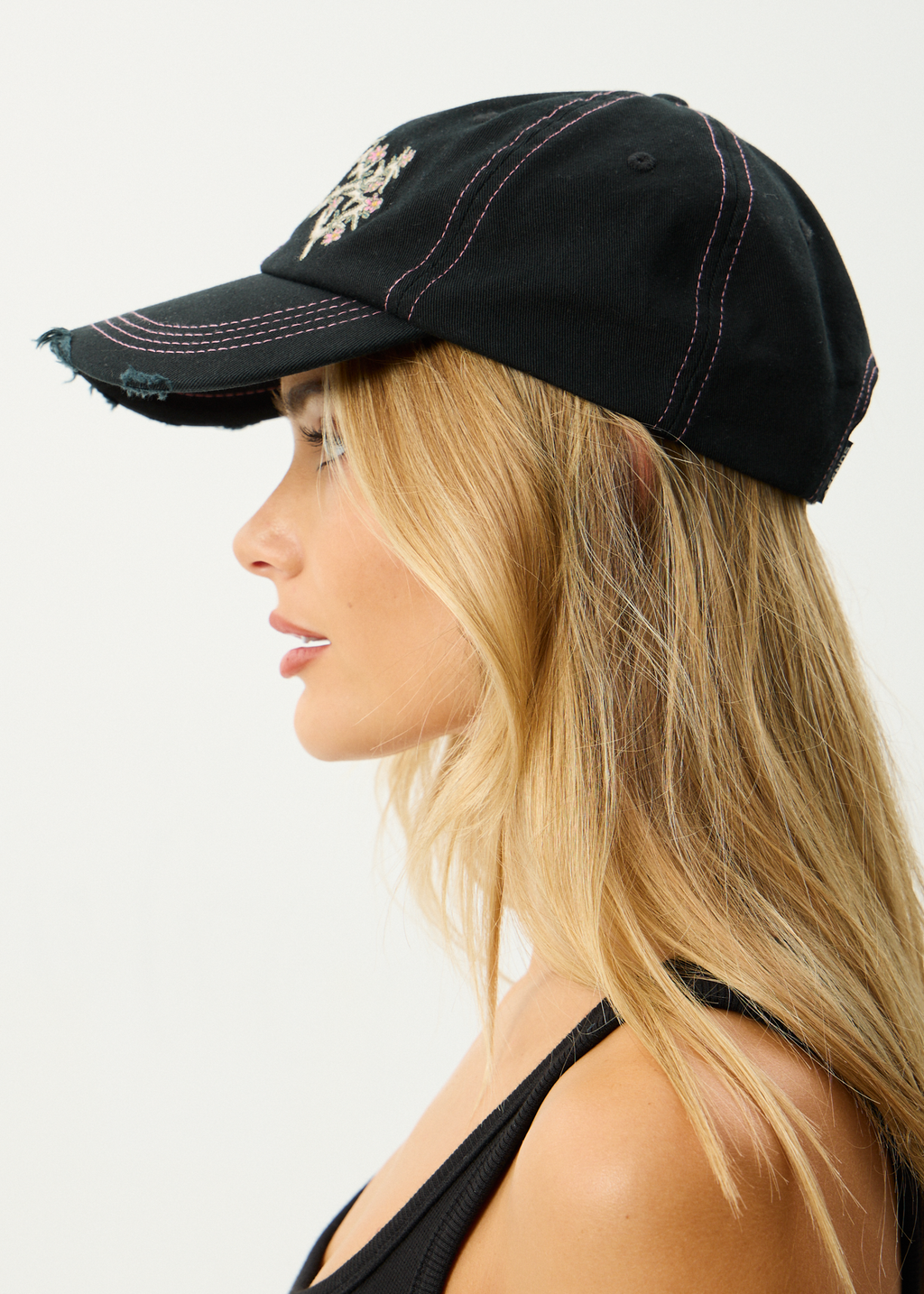 AFENDS Mens Heavy Petal - Five Panel Cap - Black