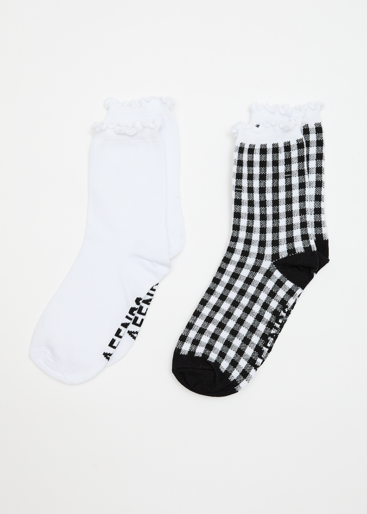 AFENDS Womens Rowan - Socks Two Pack - Black Check