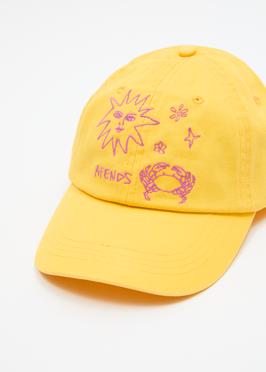 AFENDS Womens Sunbake - Panelled Cap - Lemon