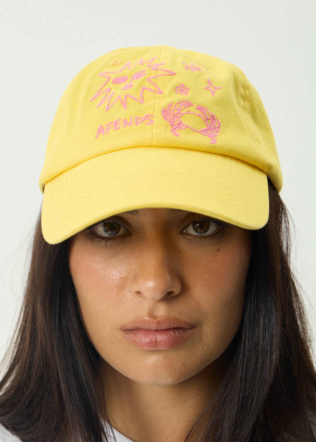 AFENDS Womens Sunbake - Panelled Cap - Lemon