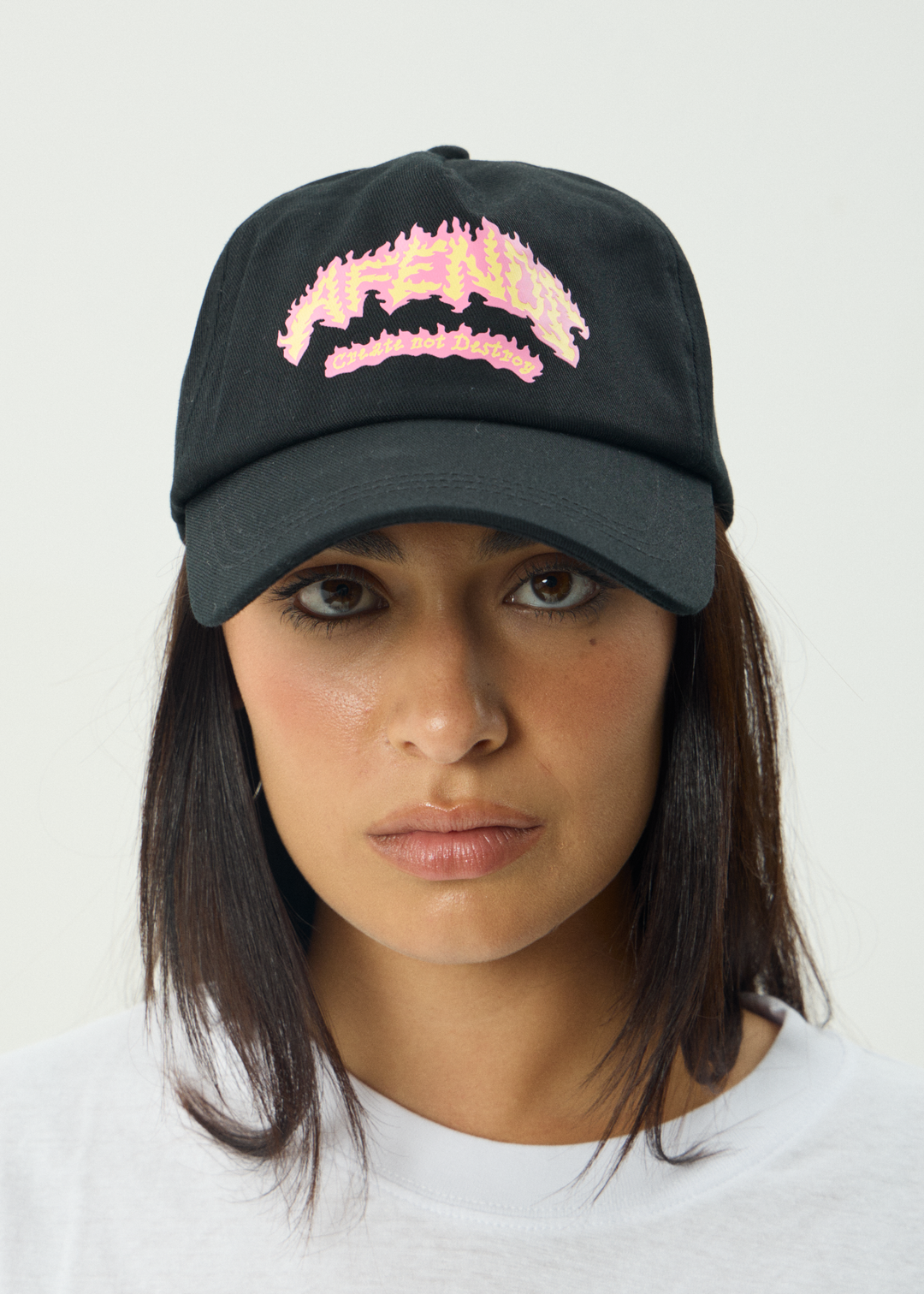 AFENDS Mens Flame On - Five Panel Cap - Black