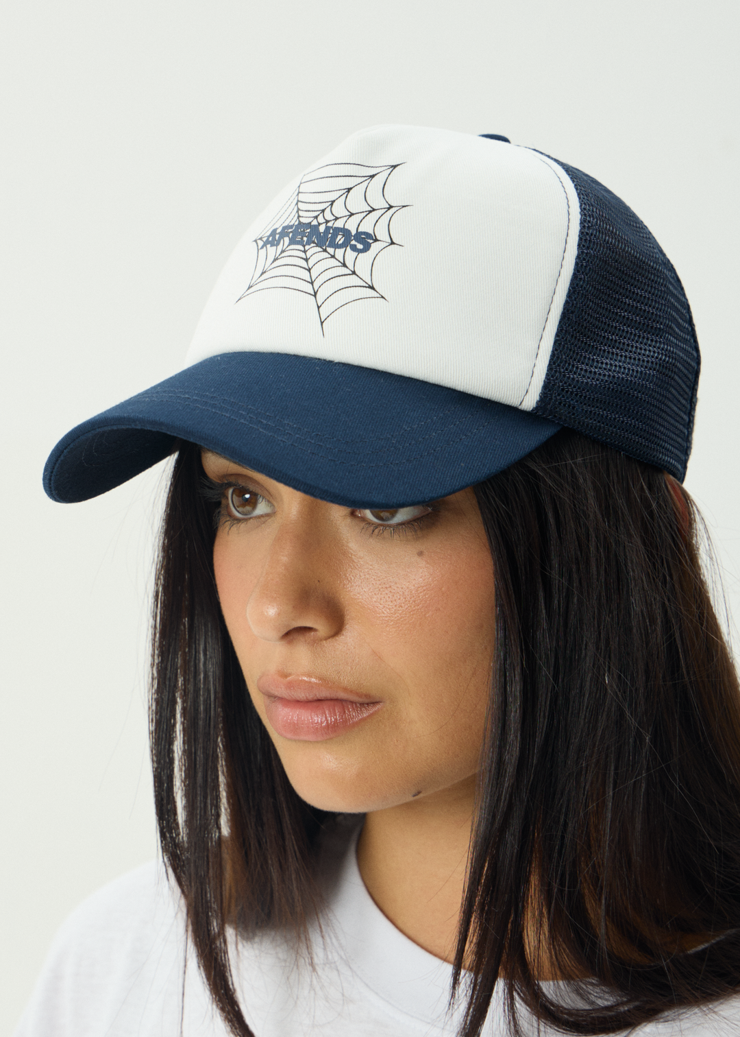 AFENDS Mens Webhead - Trucker Cap - Navy