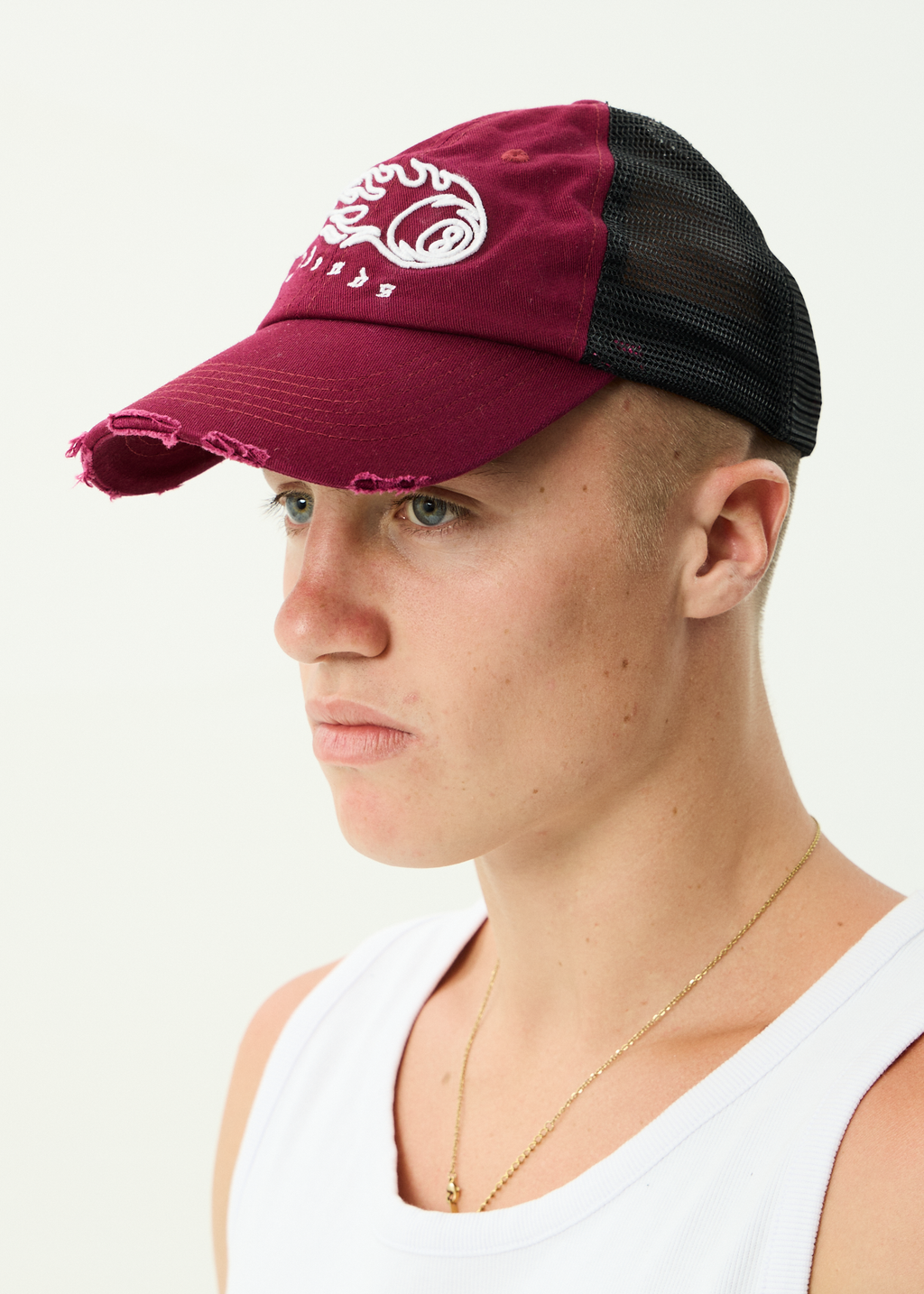 AFENDS Mens Off Balance - Six Panel Mesh Cap - Port