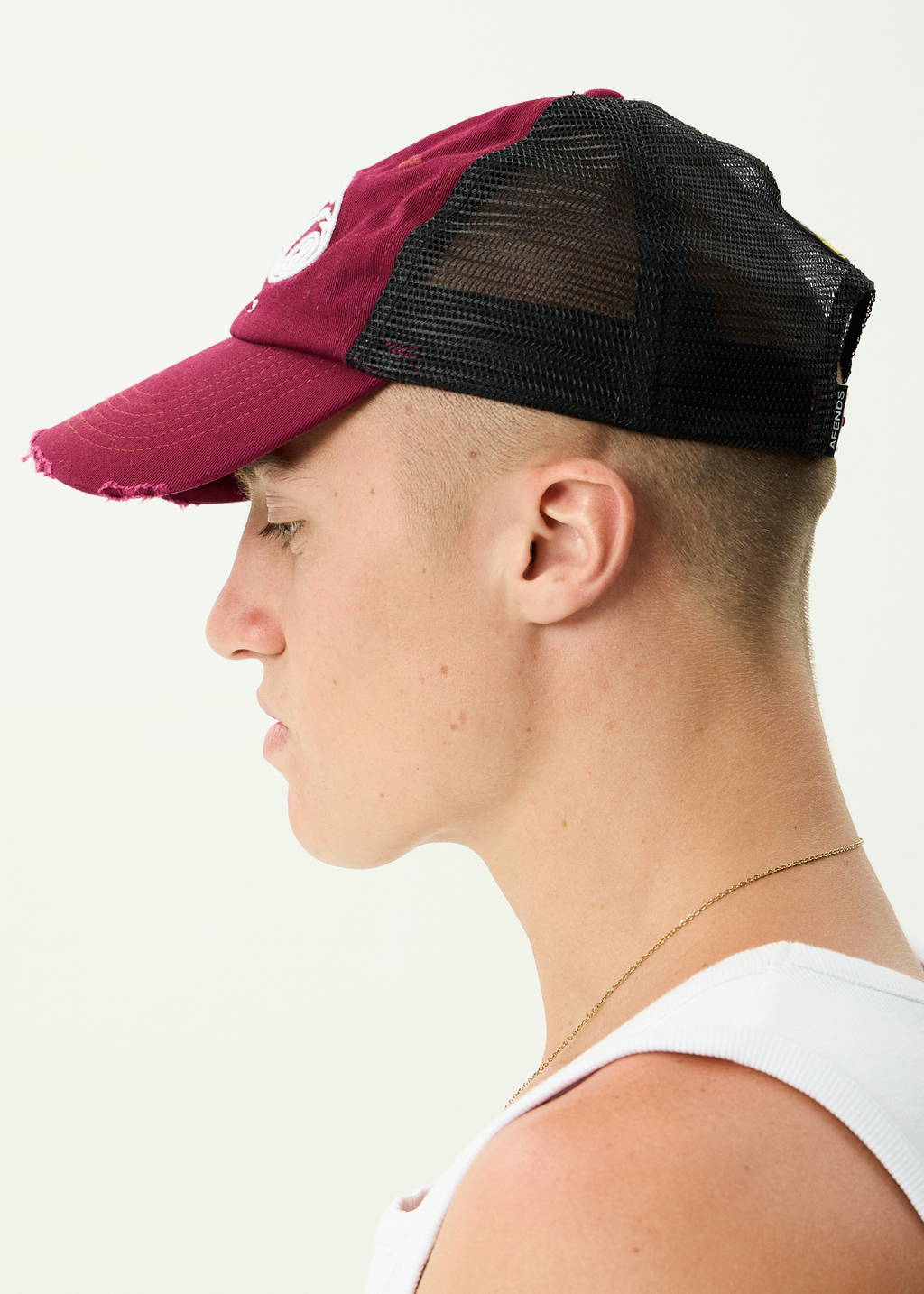AFENDS Mens Off Balance - Six Panel Mesh Cap - Port