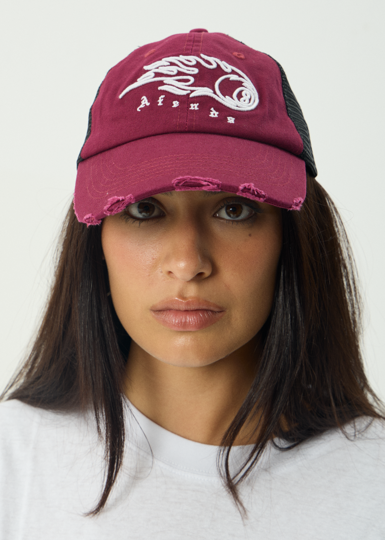 AFENDS Mens Off Balance - Six Panel Mesh Cap - Port