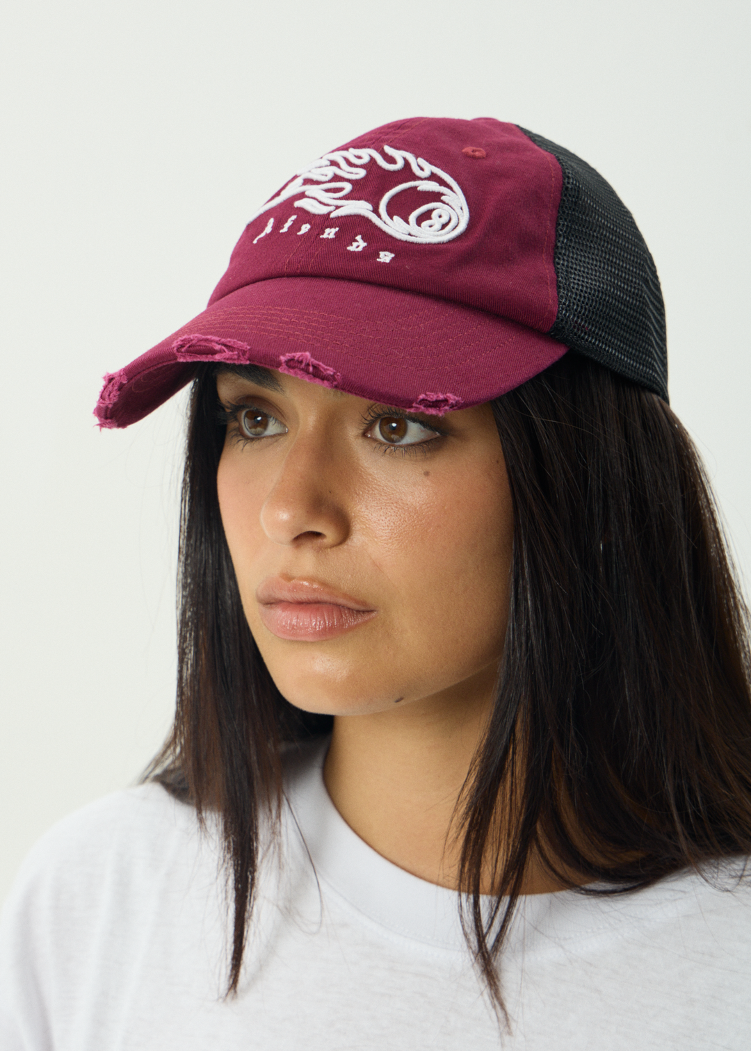 AFENDS Mens Off Balance - Six Panel Mesh Cap - Port