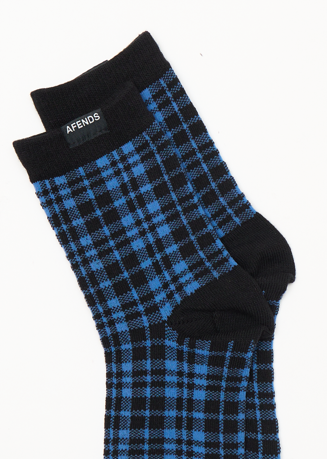 AFENDS Womens Camden Check - Socks Two Pack - Marina Check