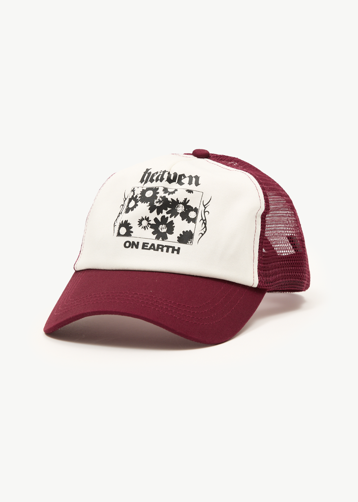 AFENDS Mens Heaven - Recycled Trucker Cap - White