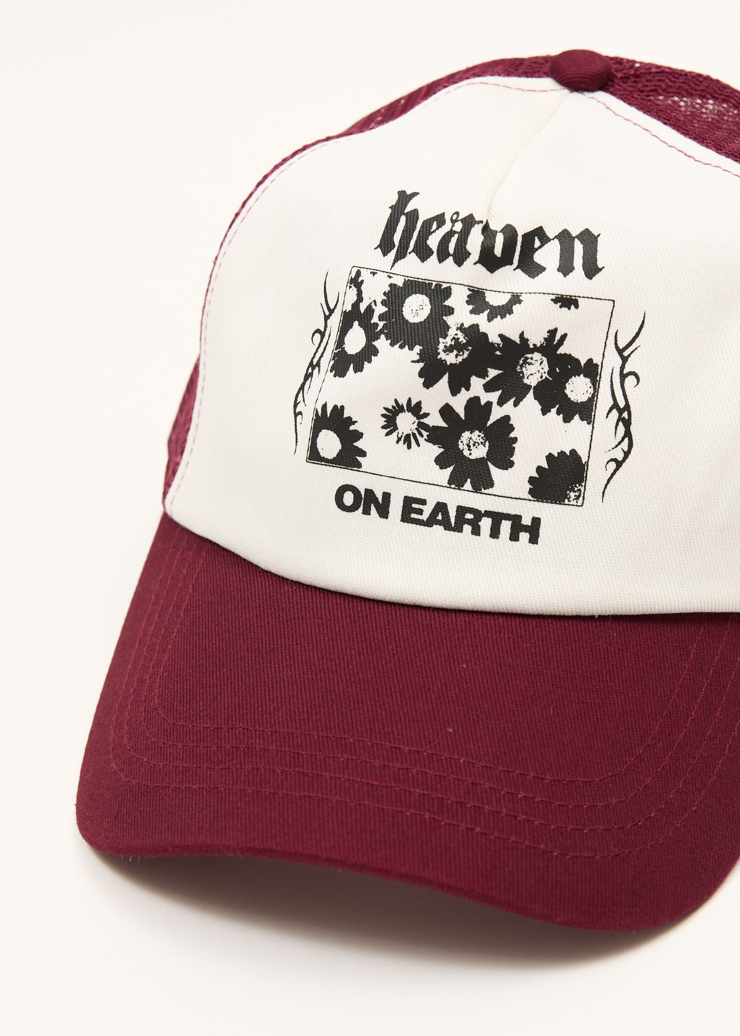 AFENDS Mens Heaven - Recycled Trucker Cap - White