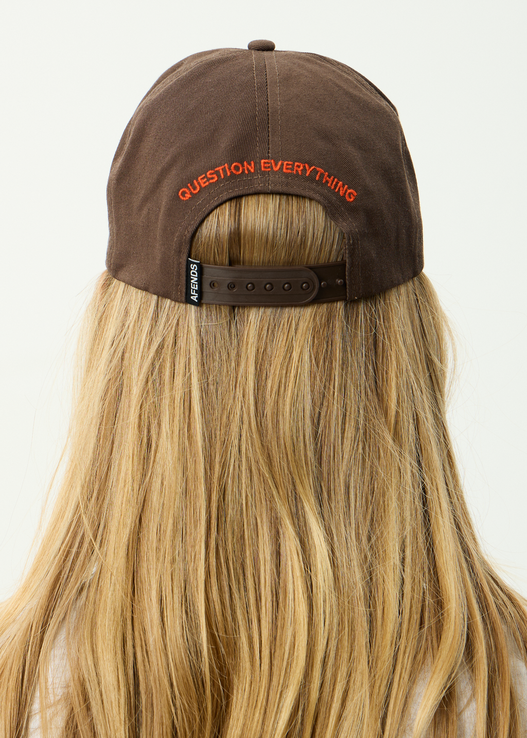 AFENDS Mens Rocked - Recycled Five Panel Cap - Coffee