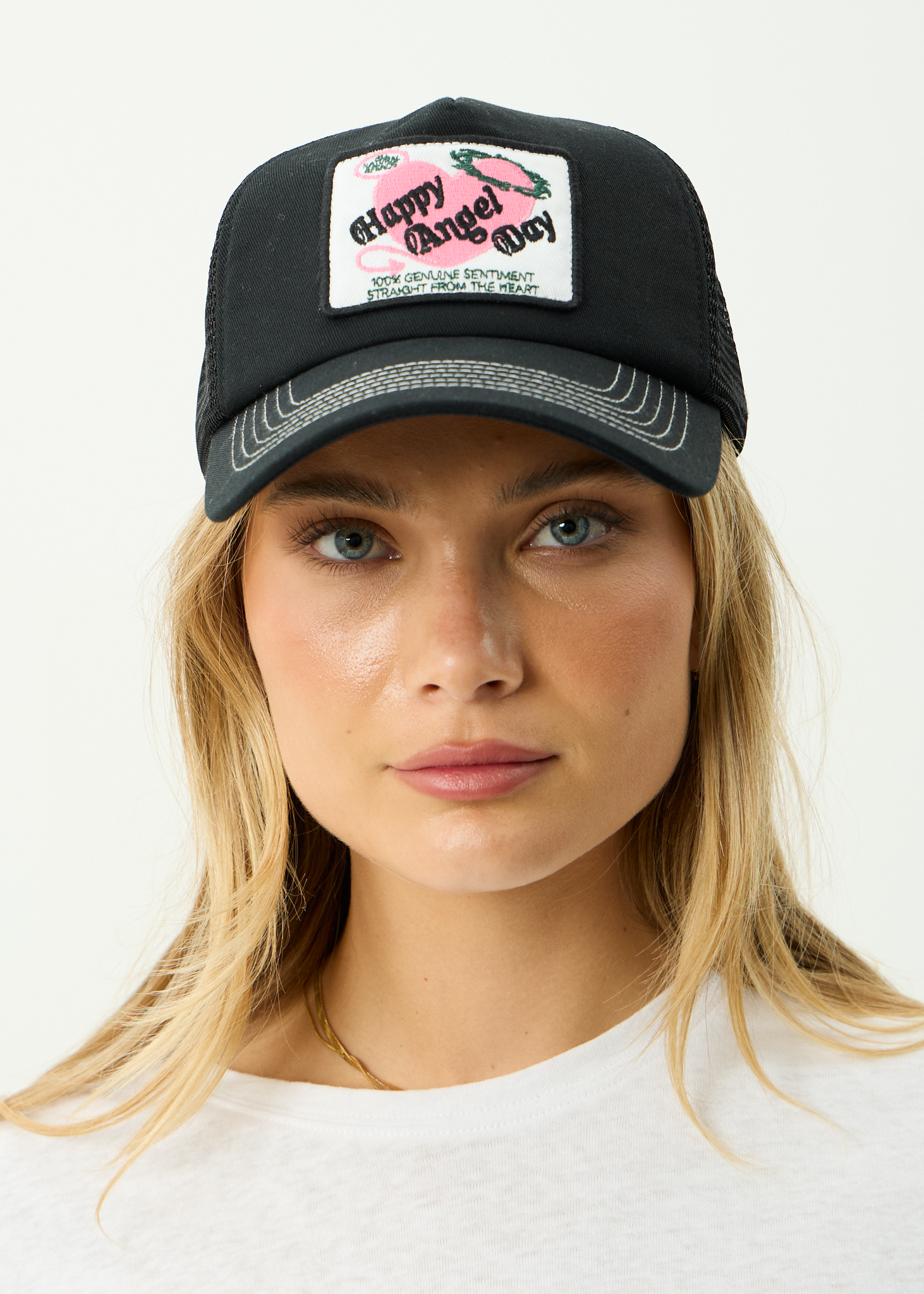 AFENDS Mens Genuine Sentiment - Recycled Trucker Cap - Black