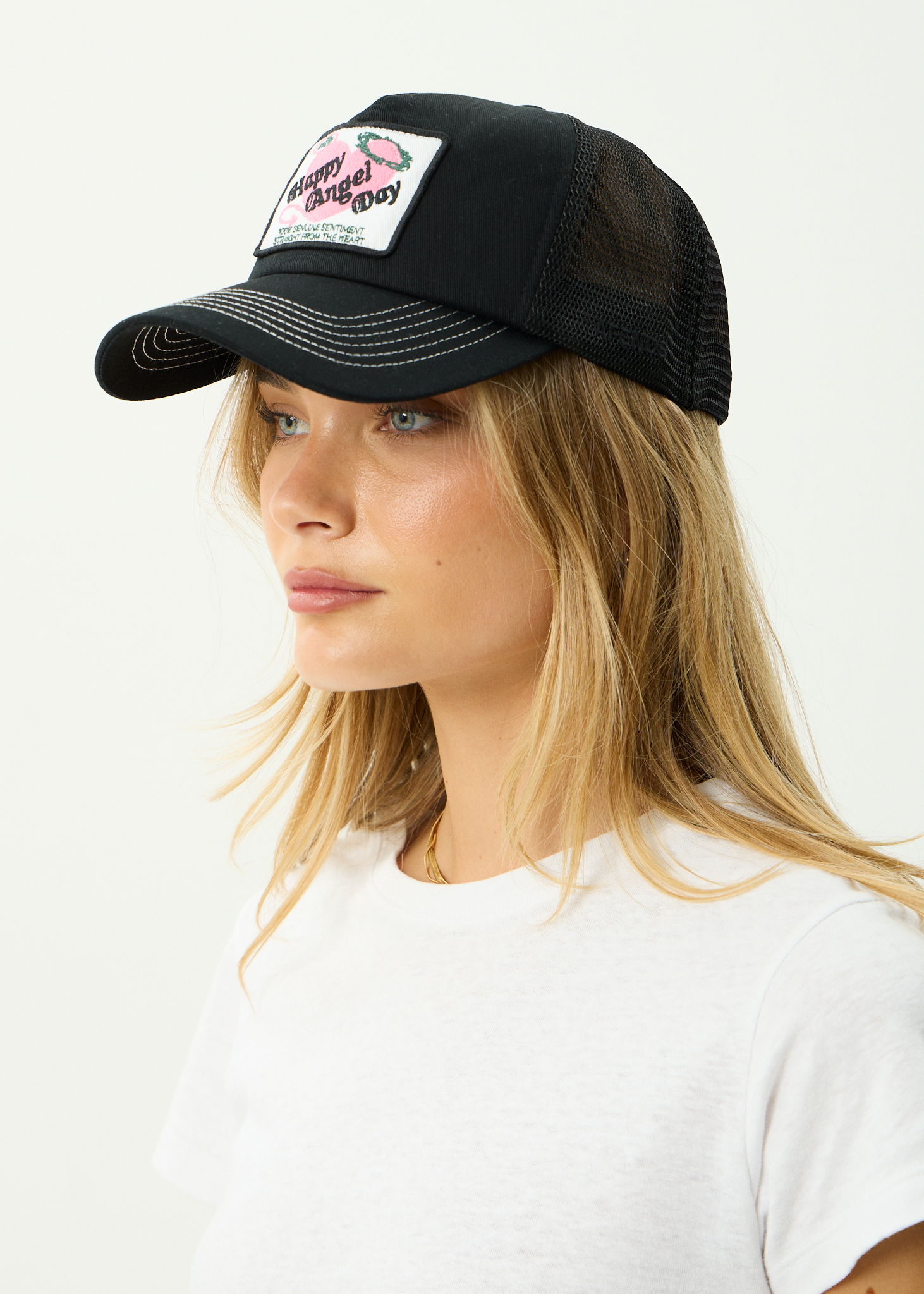 AFENDS Mens Genuine Sentiment - Recycled Trucker Cap - Black