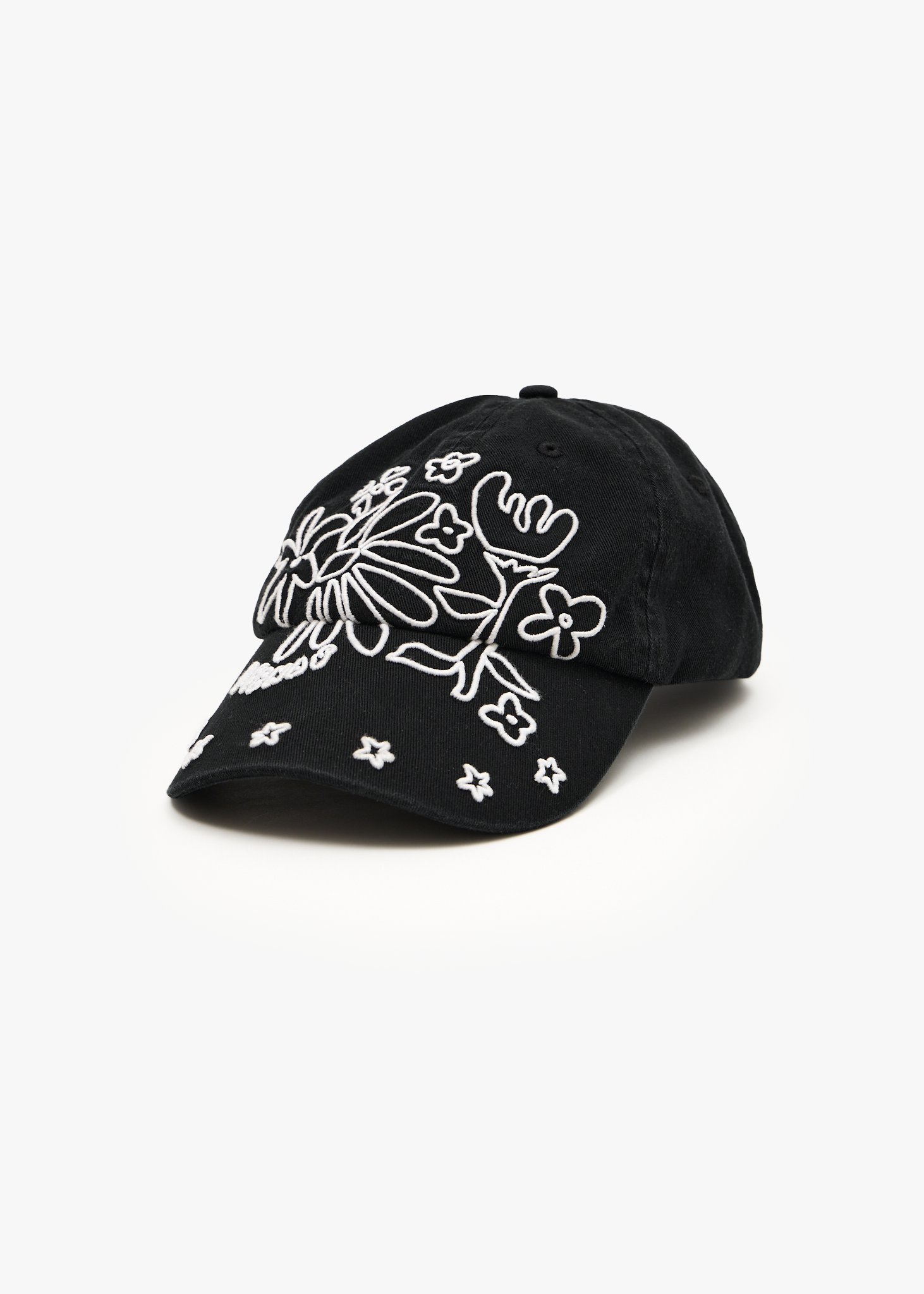 AFENDS Womens Garden Variety - Recycled Panelled Cap - Stone Black