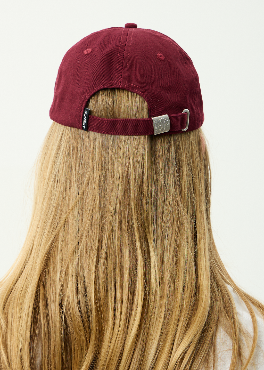 AFENDS Womens Wonders - Recycled Panelled Cap - Burgundy