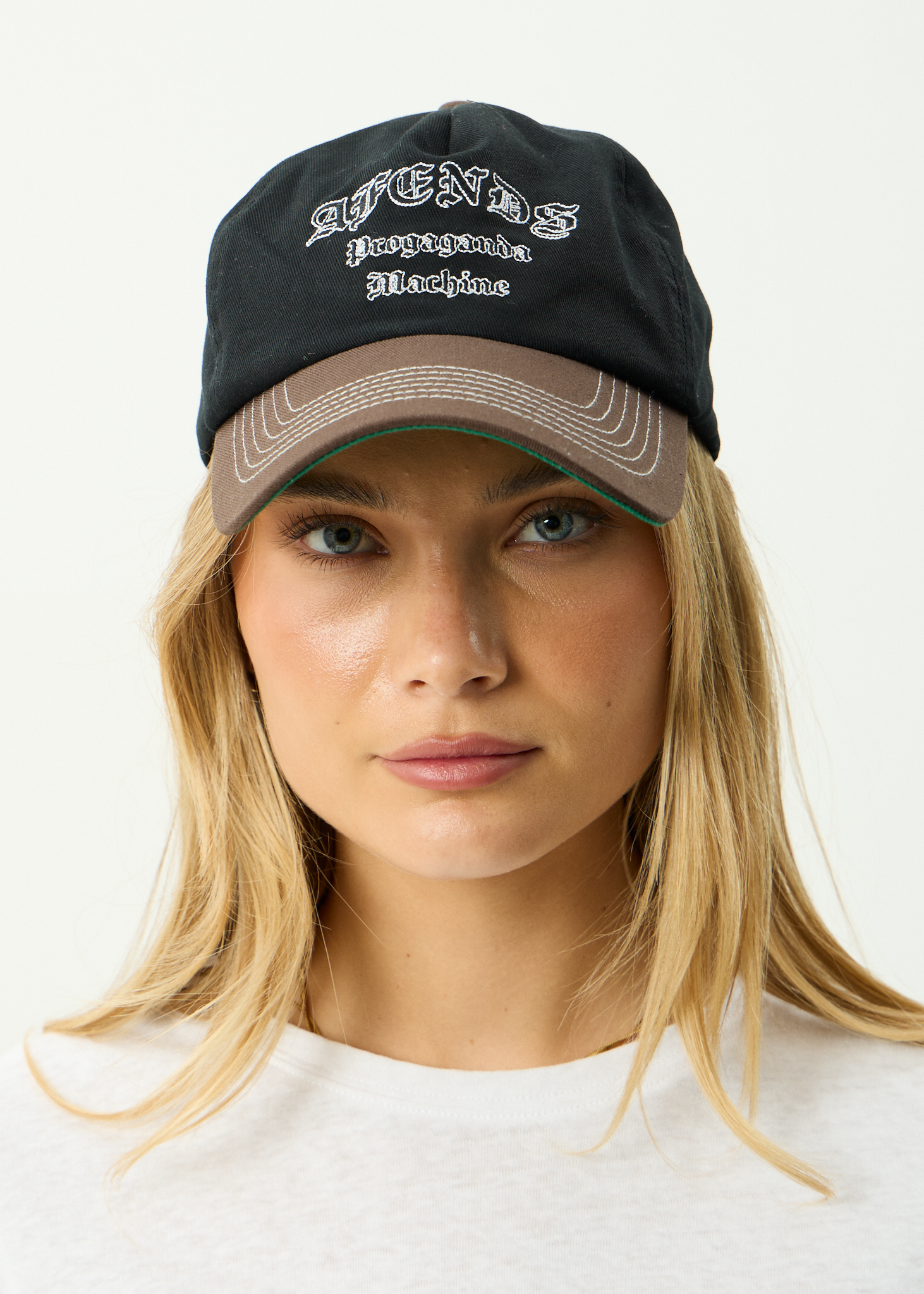 AFENDS Mens Machine - Five Panel Cap - Coffee