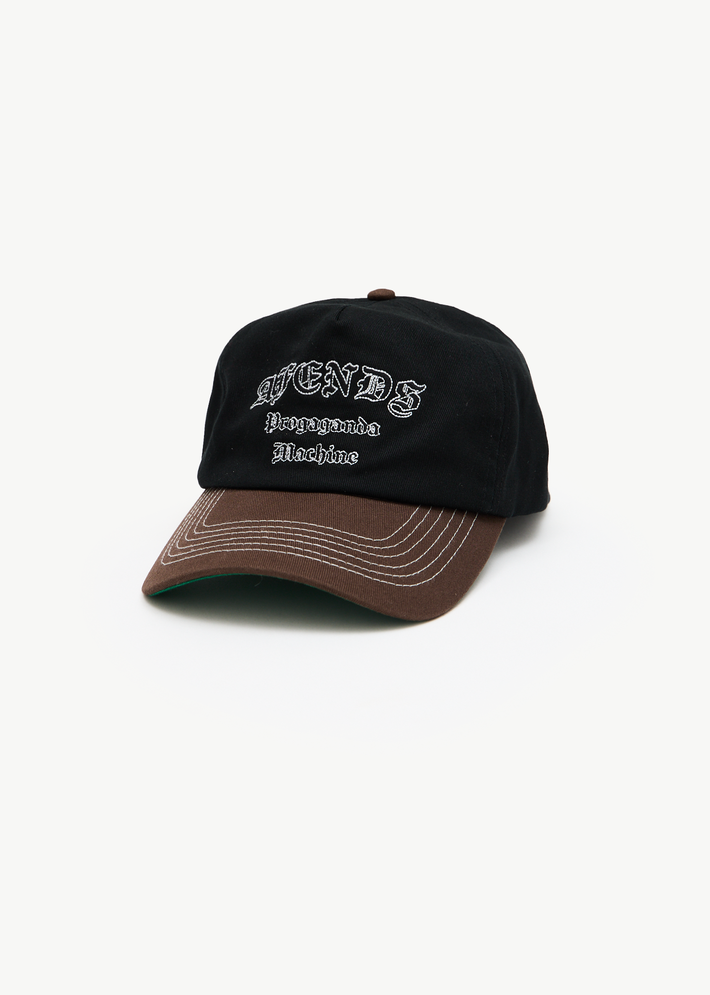 AFENDS Mens Machine - Five Panel Cap - Coffee