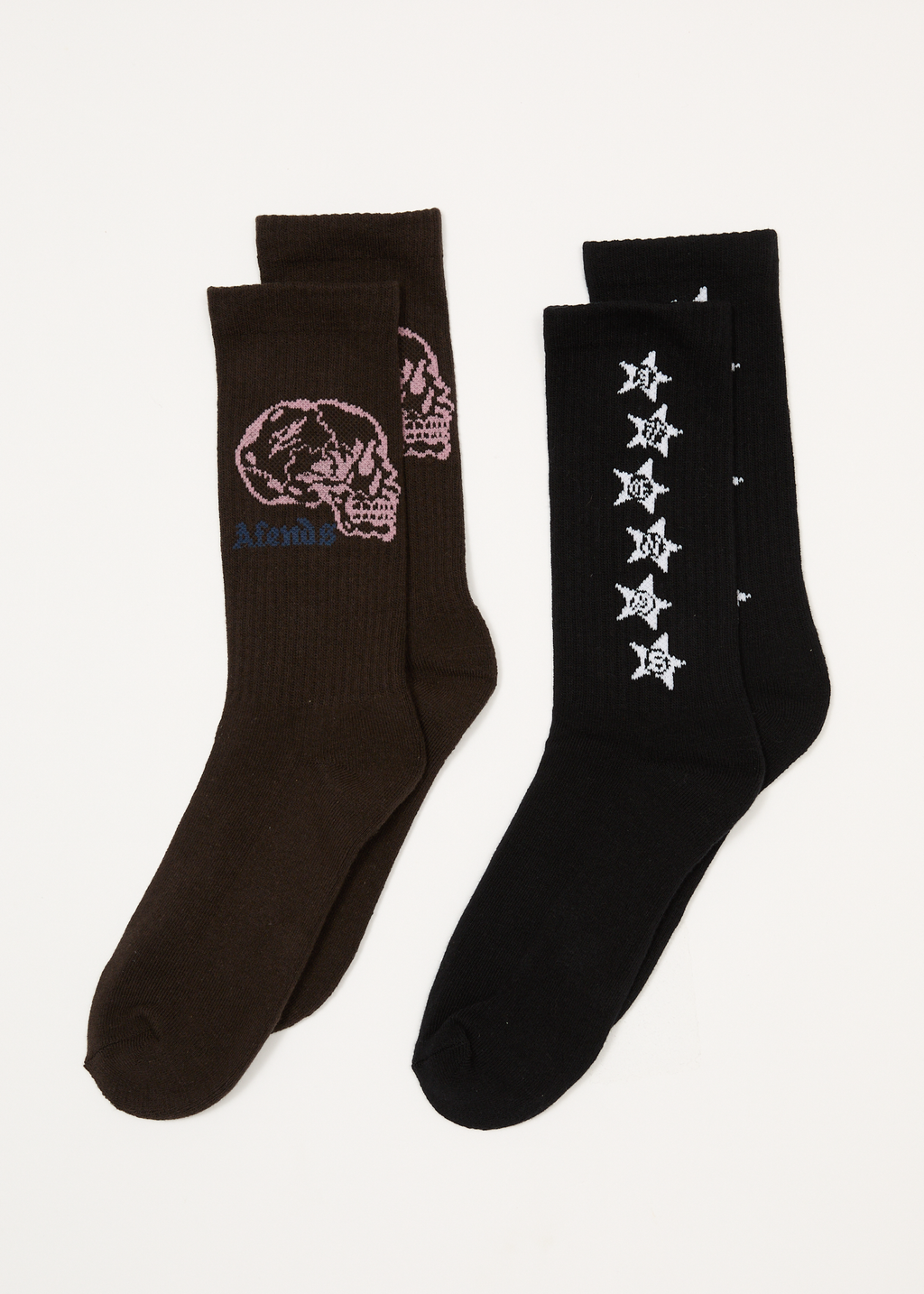 AFENDS Mens Temporal Live - Socks Two Pack - Multi