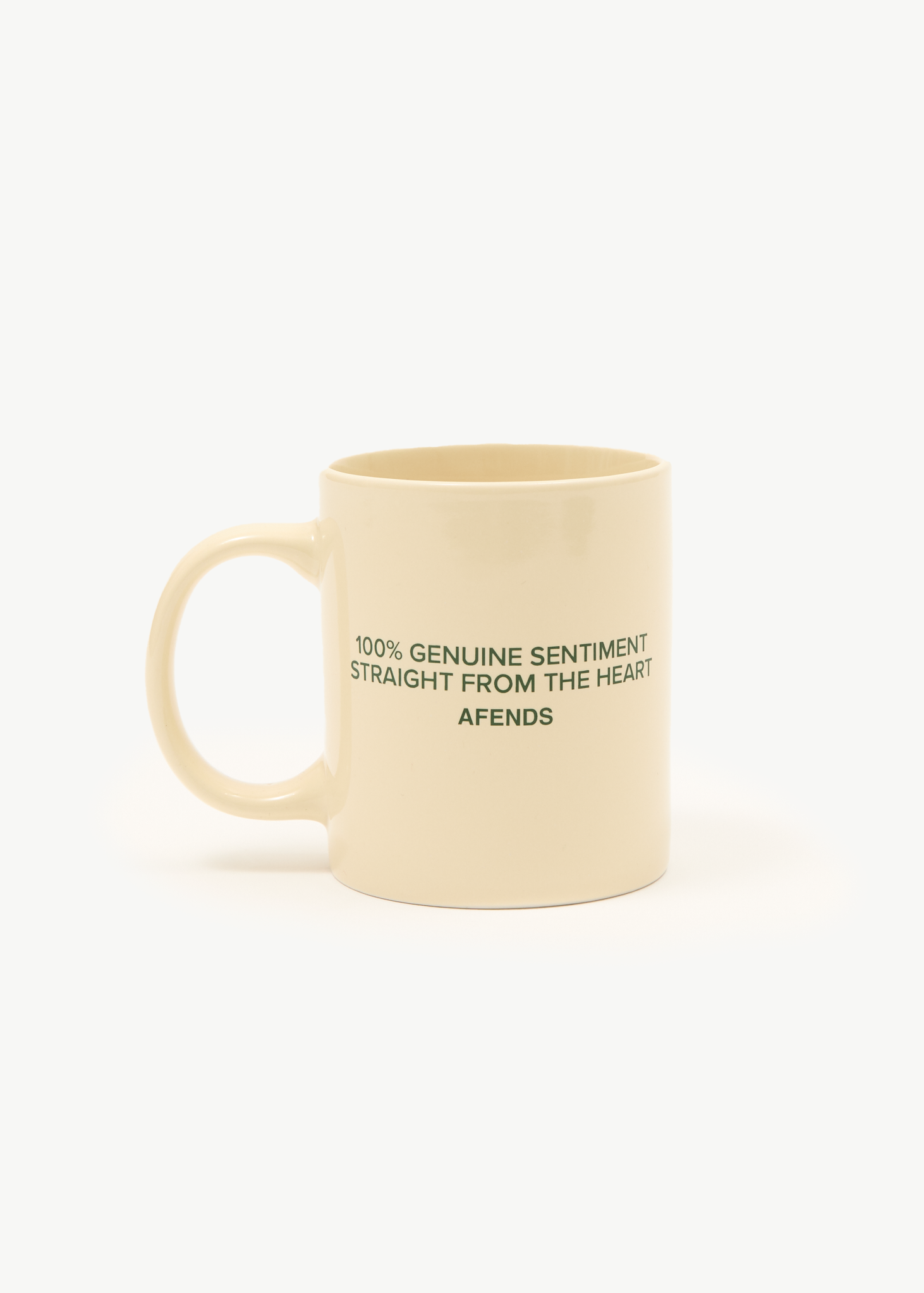 AFENDS Mens Genuine Sentiment - Porcelain Mug - Off White