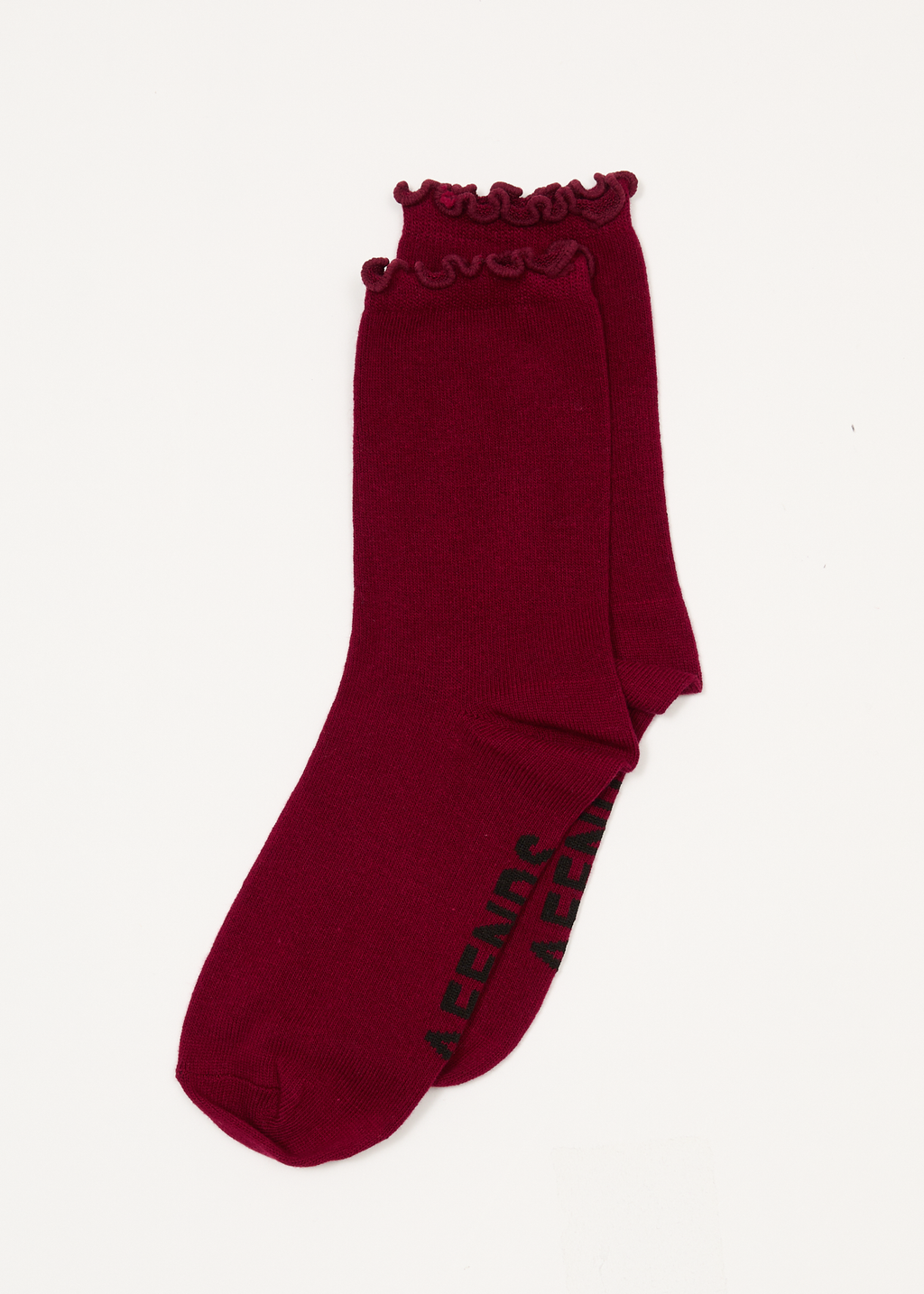AFENDS Womens Marin - Socks Two Pack - Burgundy