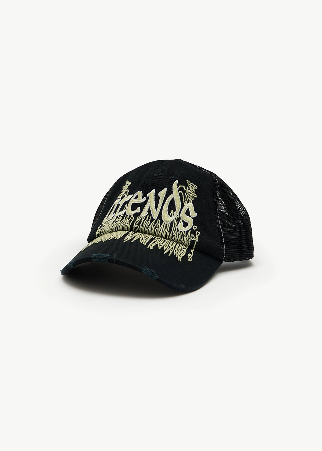 AFENDS Mens Pent-A-Gone - Six Panel Mesh Cap - Stone Black