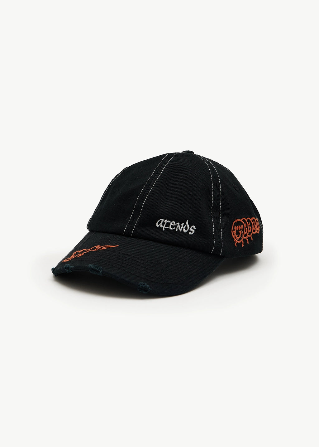 AFENDS Mens Leap - Six Panel Cap - Stone Black