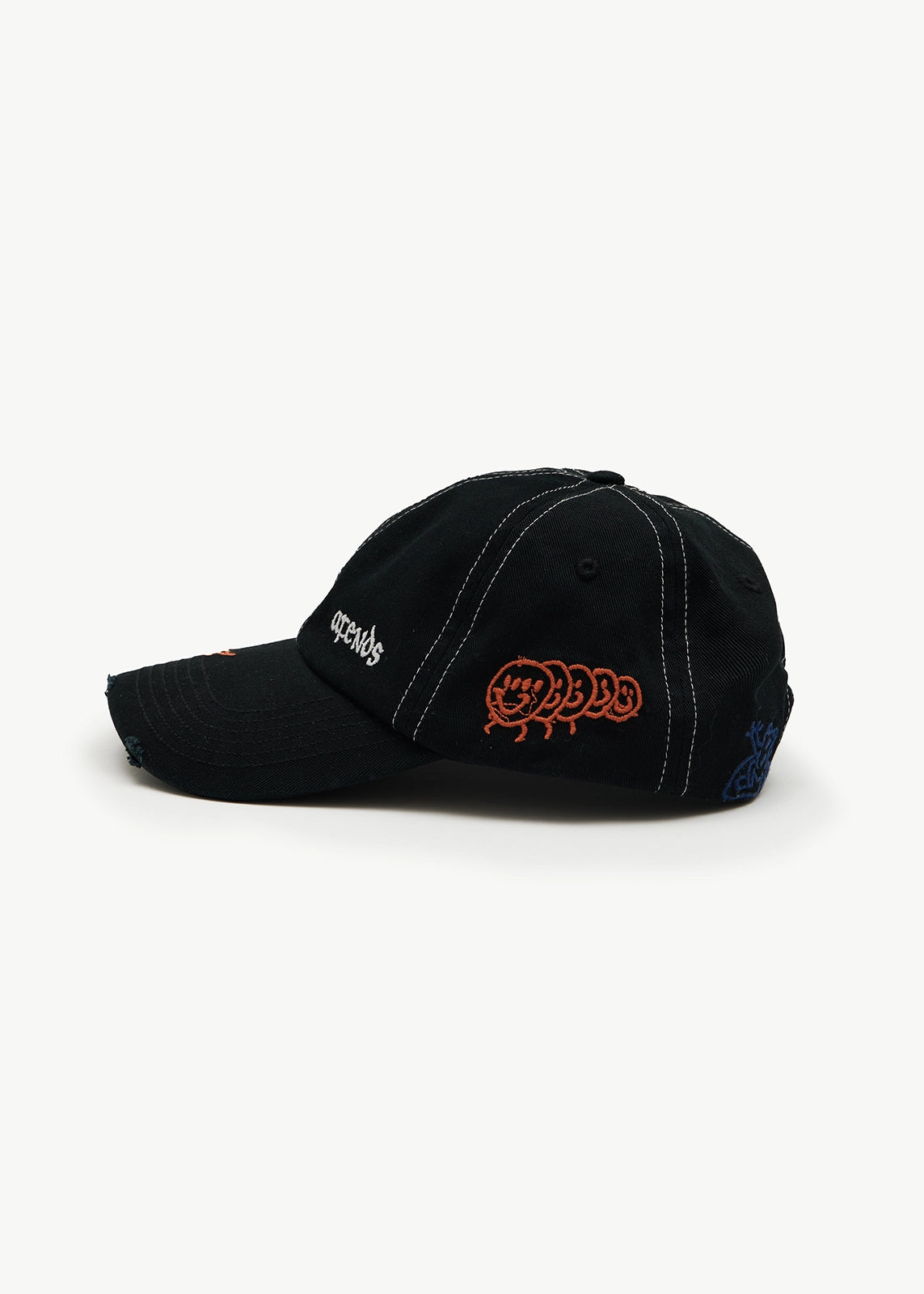 AFENDS Mens Leap - Six Panel Cap - Stone Black