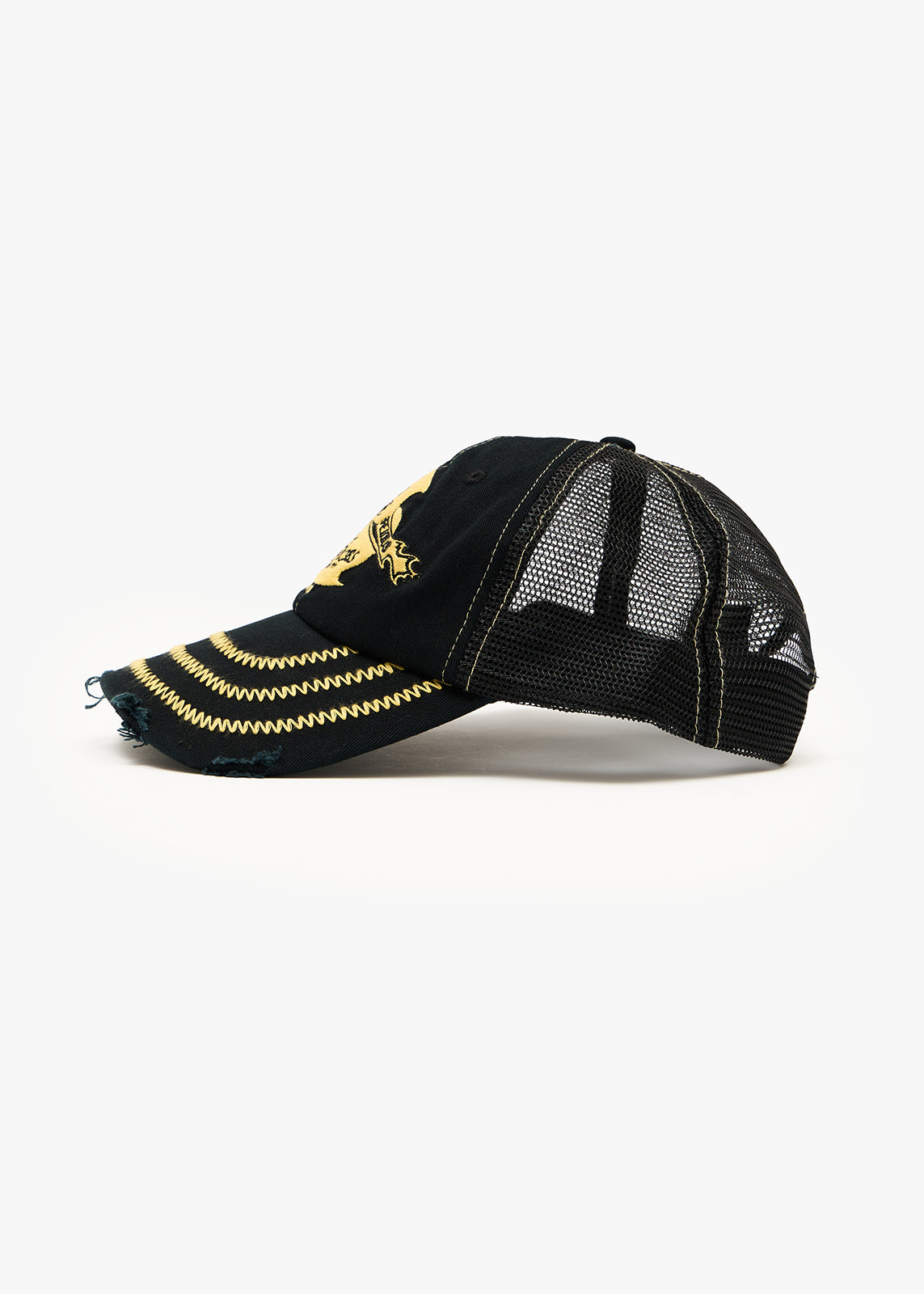 AFENDS Unisex Heavy Parts - Six Panel Mesh Cap - Stone Black