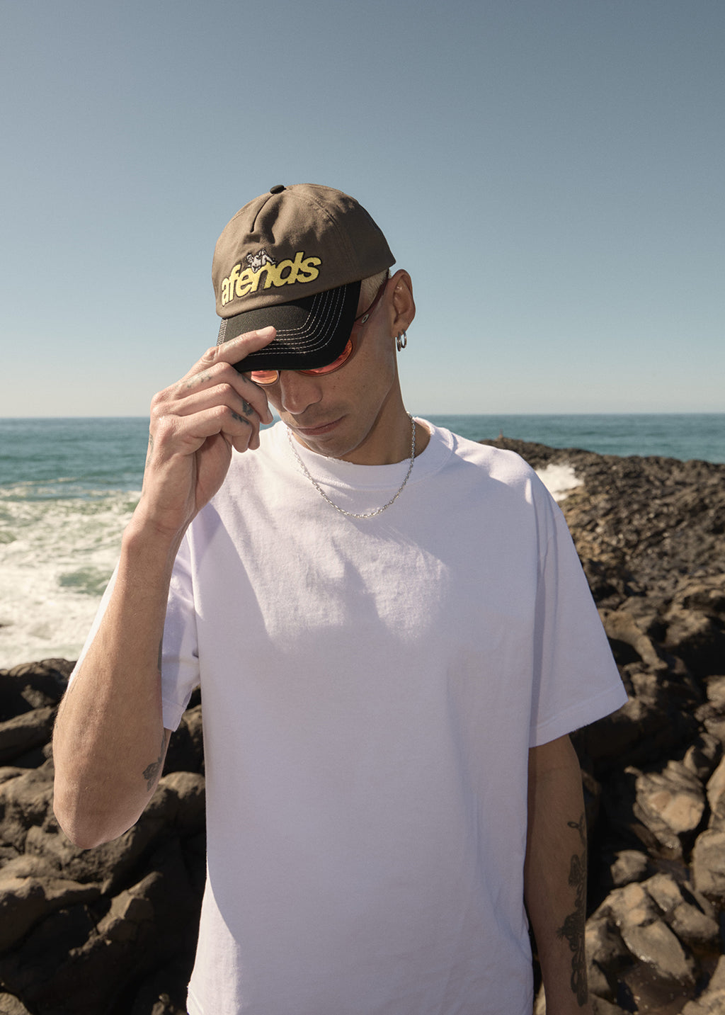 AFENDS Unisex Angel Boy - Five Panel Cap - Fossil